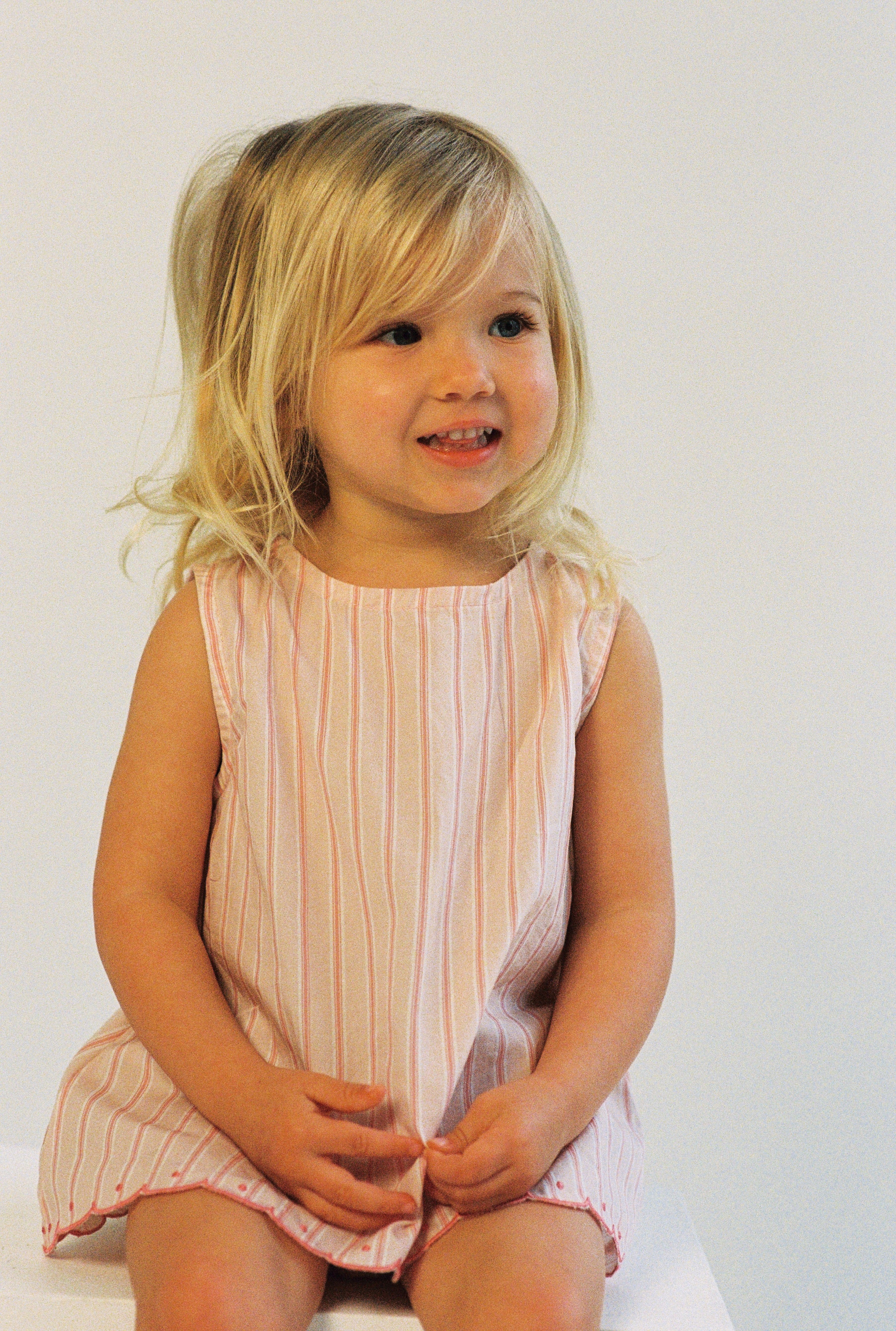 baby girls woven cotton blouse pink stripe