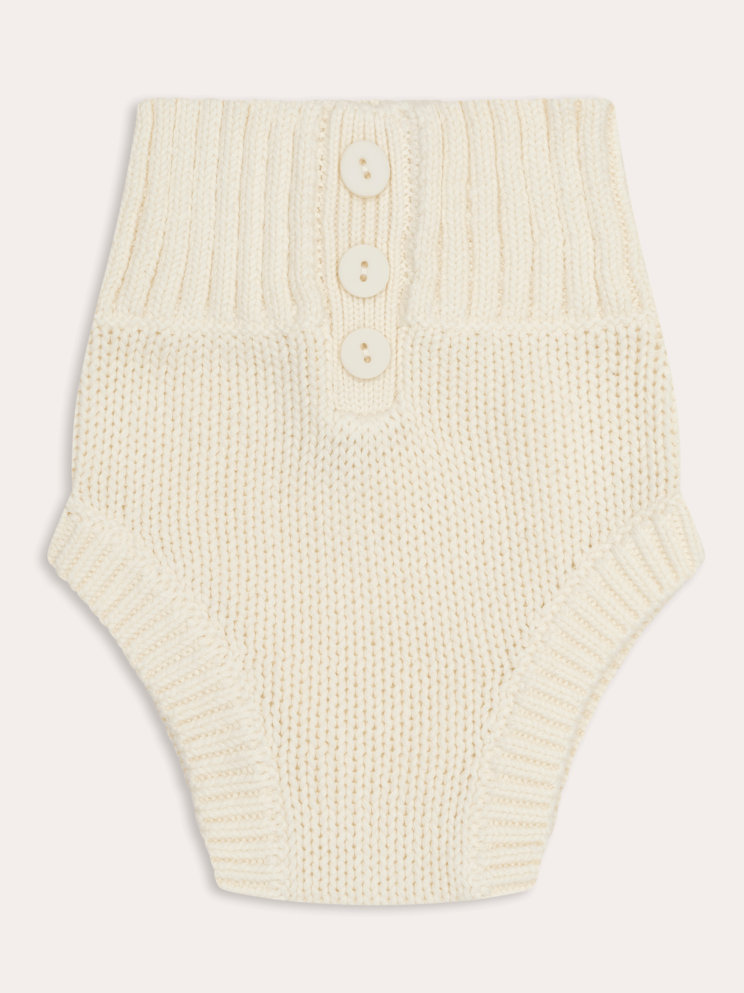 Unisex Dusky Knit Baby Bloomer | Vanilla
