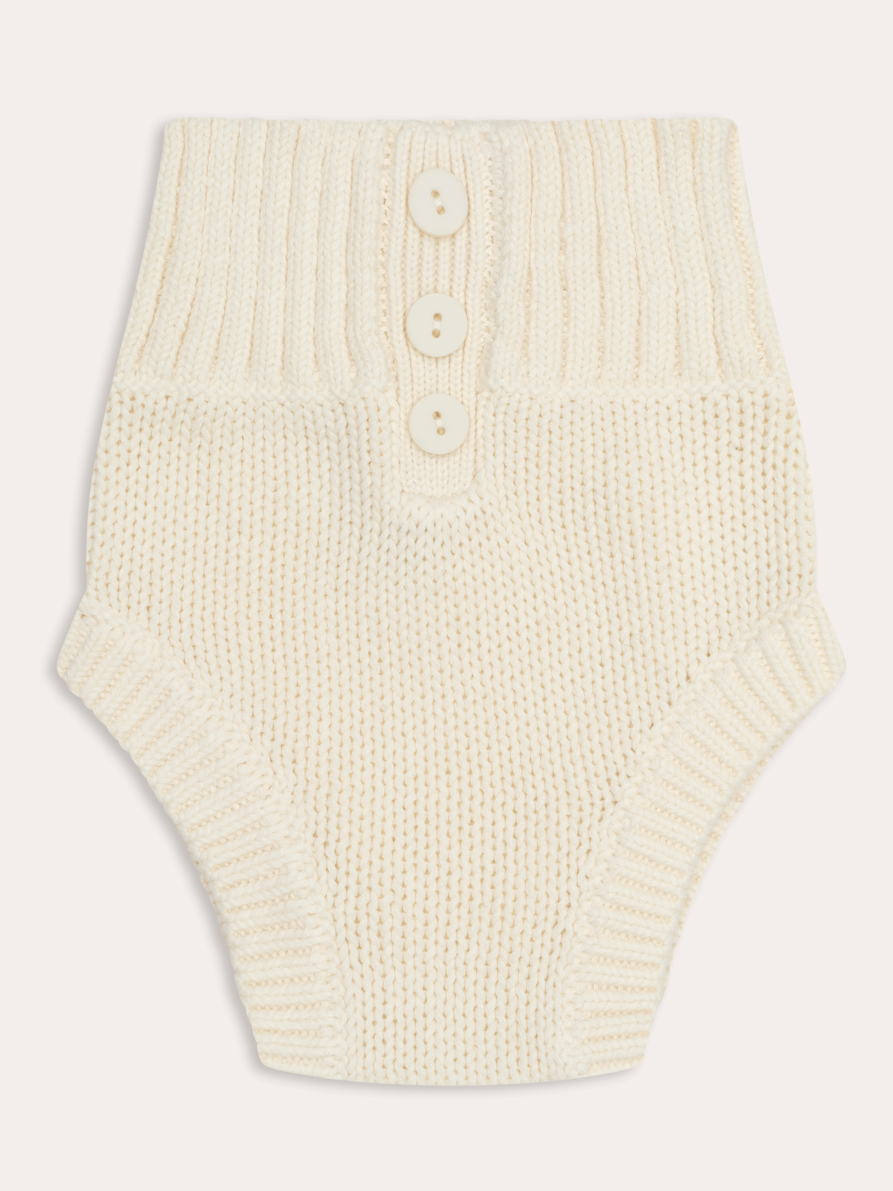 Unisex Dusky Knit Baby Bloomer | Vanilla