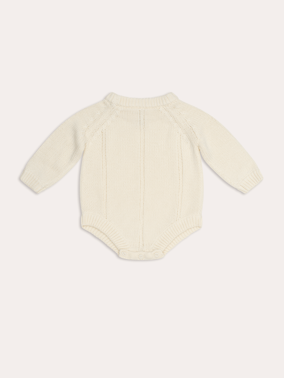 Unisex Tallow Baby Knit Romper | Vanilla
