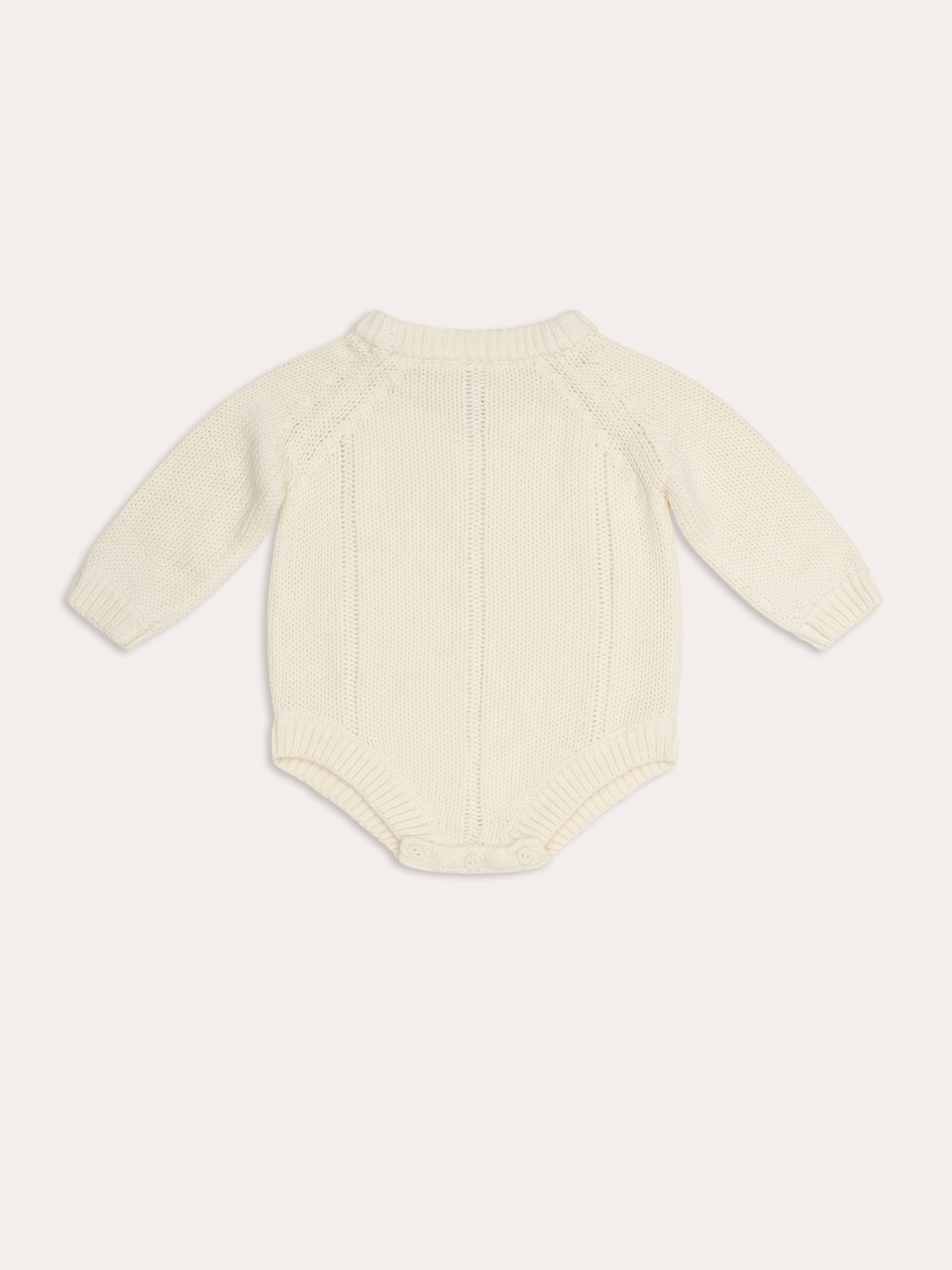 Unisex Tallow Baby Knit Romper | Vanilla