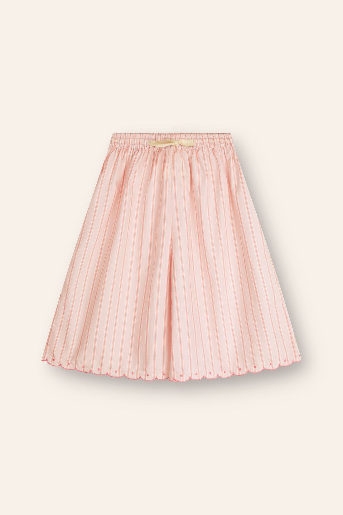 pink stripe cotton wide leg pants by illoura the label