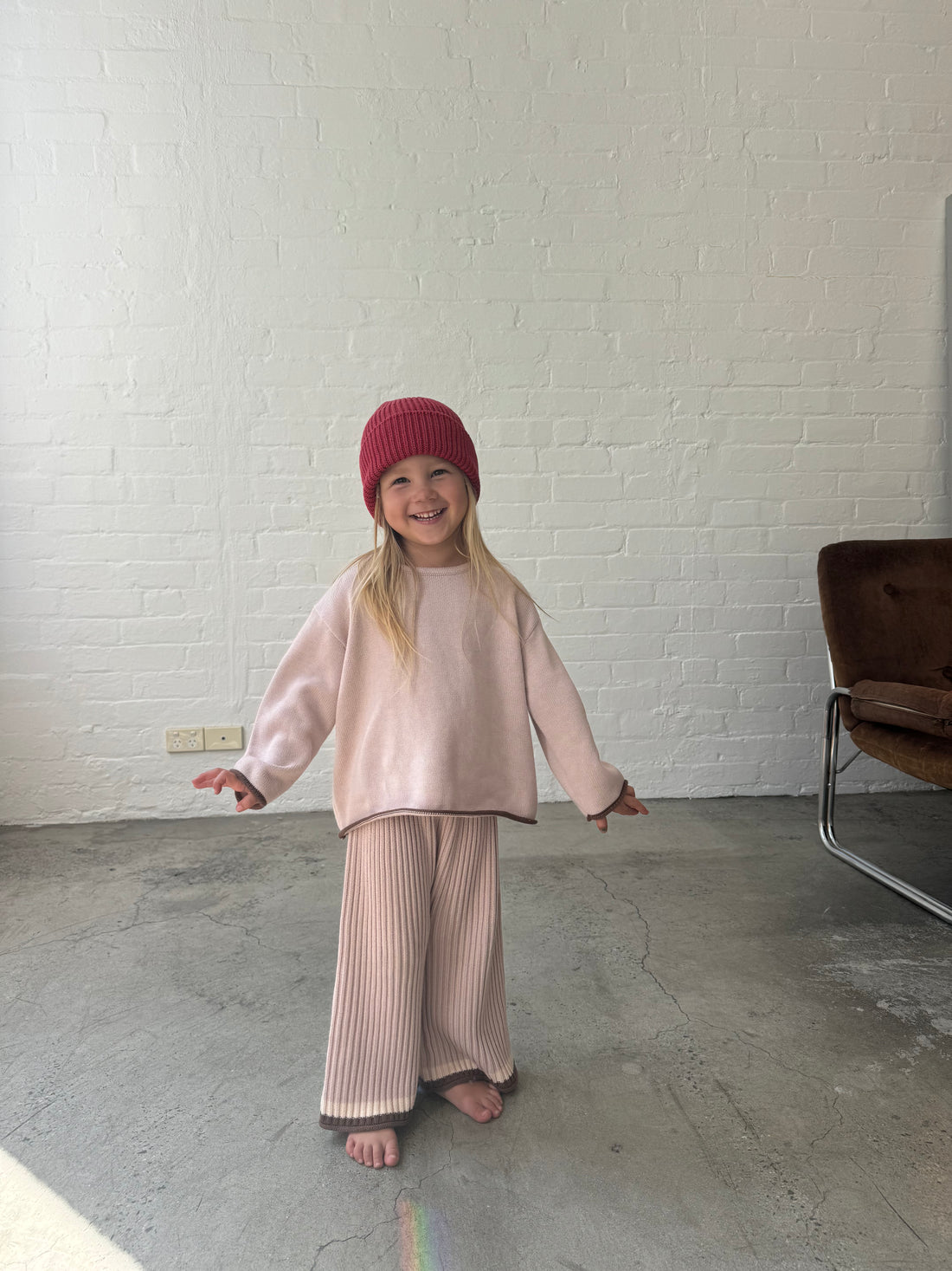 Essential Knit Jumper | Dusty Pink