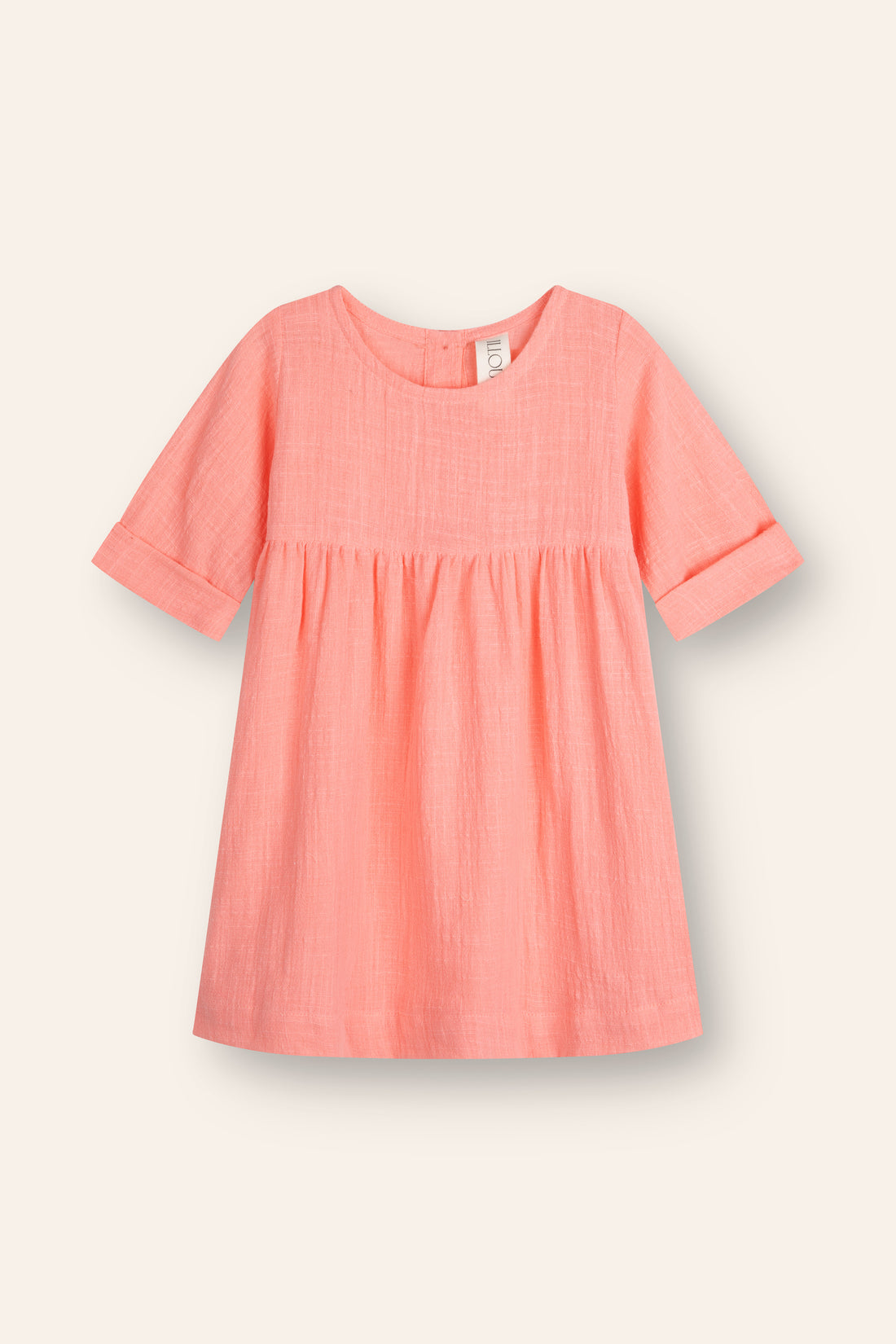 girls cotton gauze t-shirt dress in pink