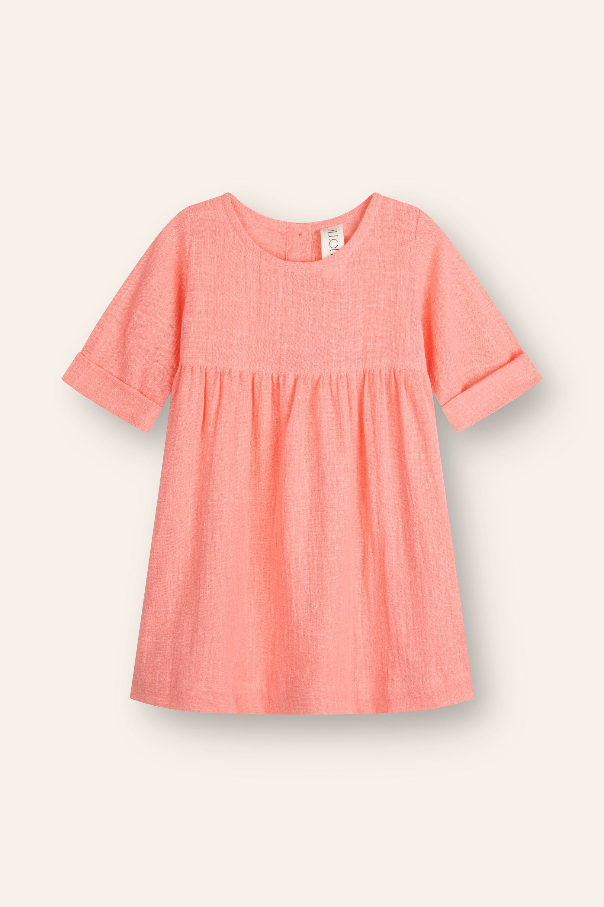 girls cotton gauze t-shirt dress in pink