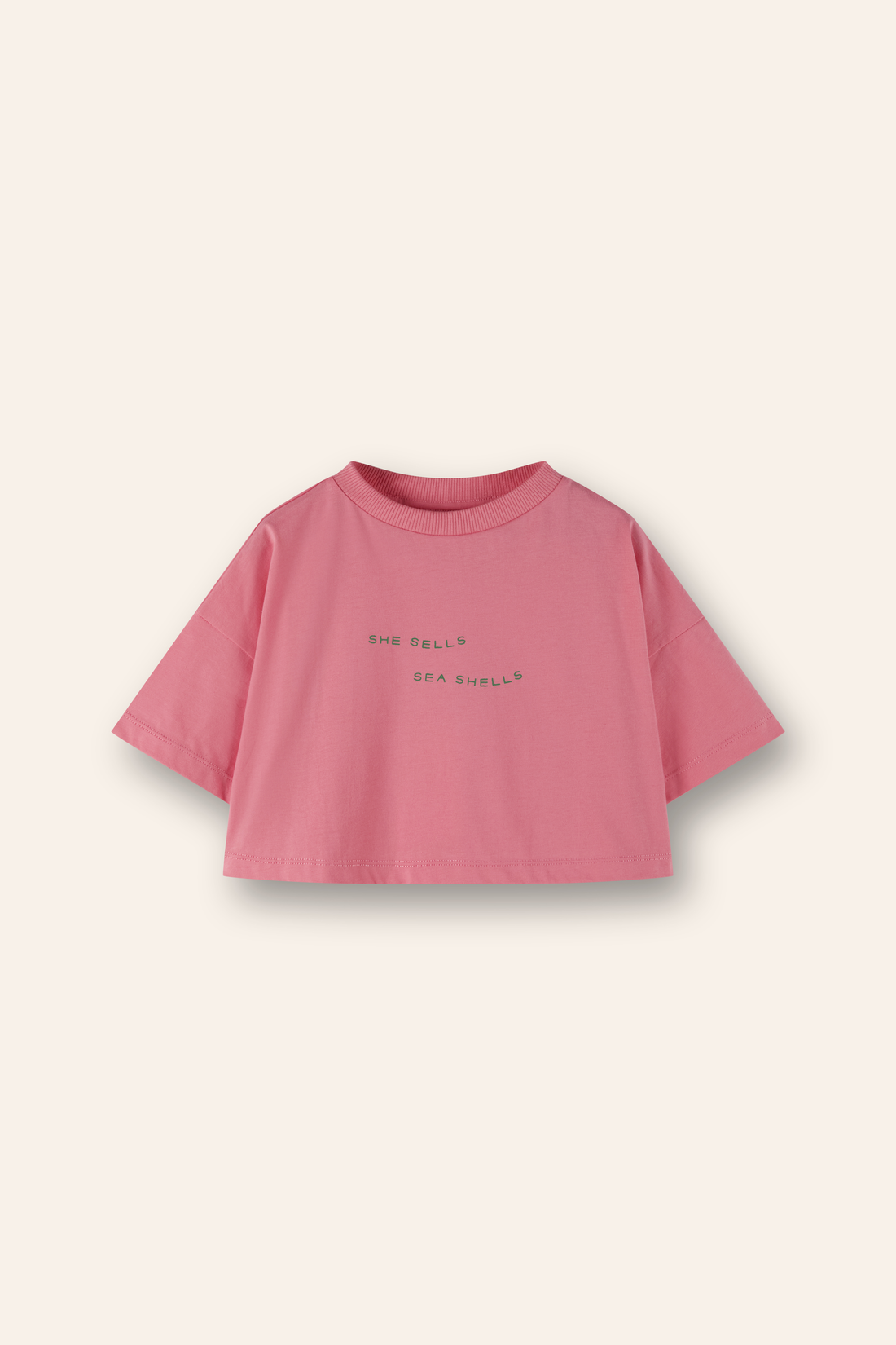 Sea Shells Crop Tee | Peony