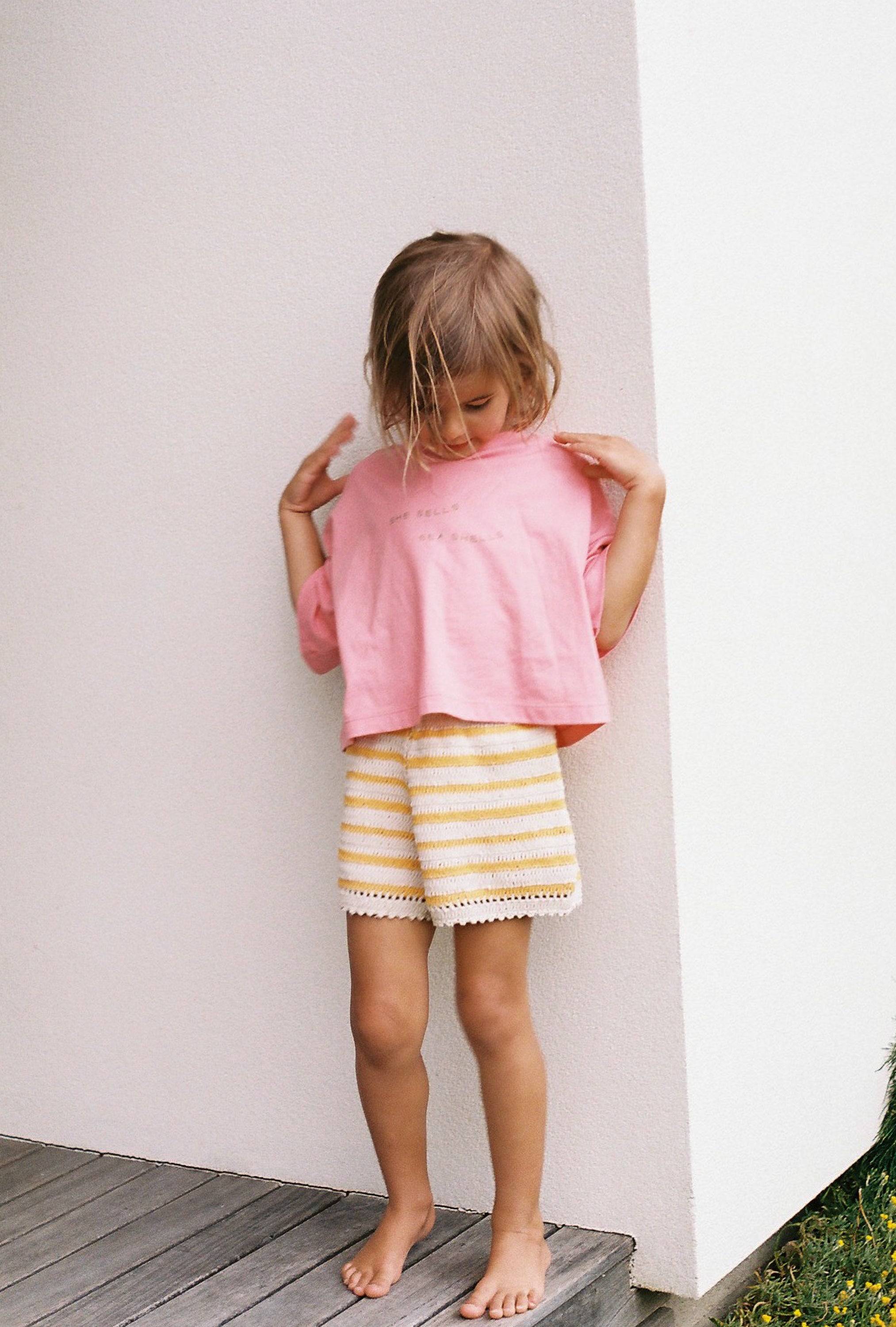 Sea Shells Crop Tee | Peony