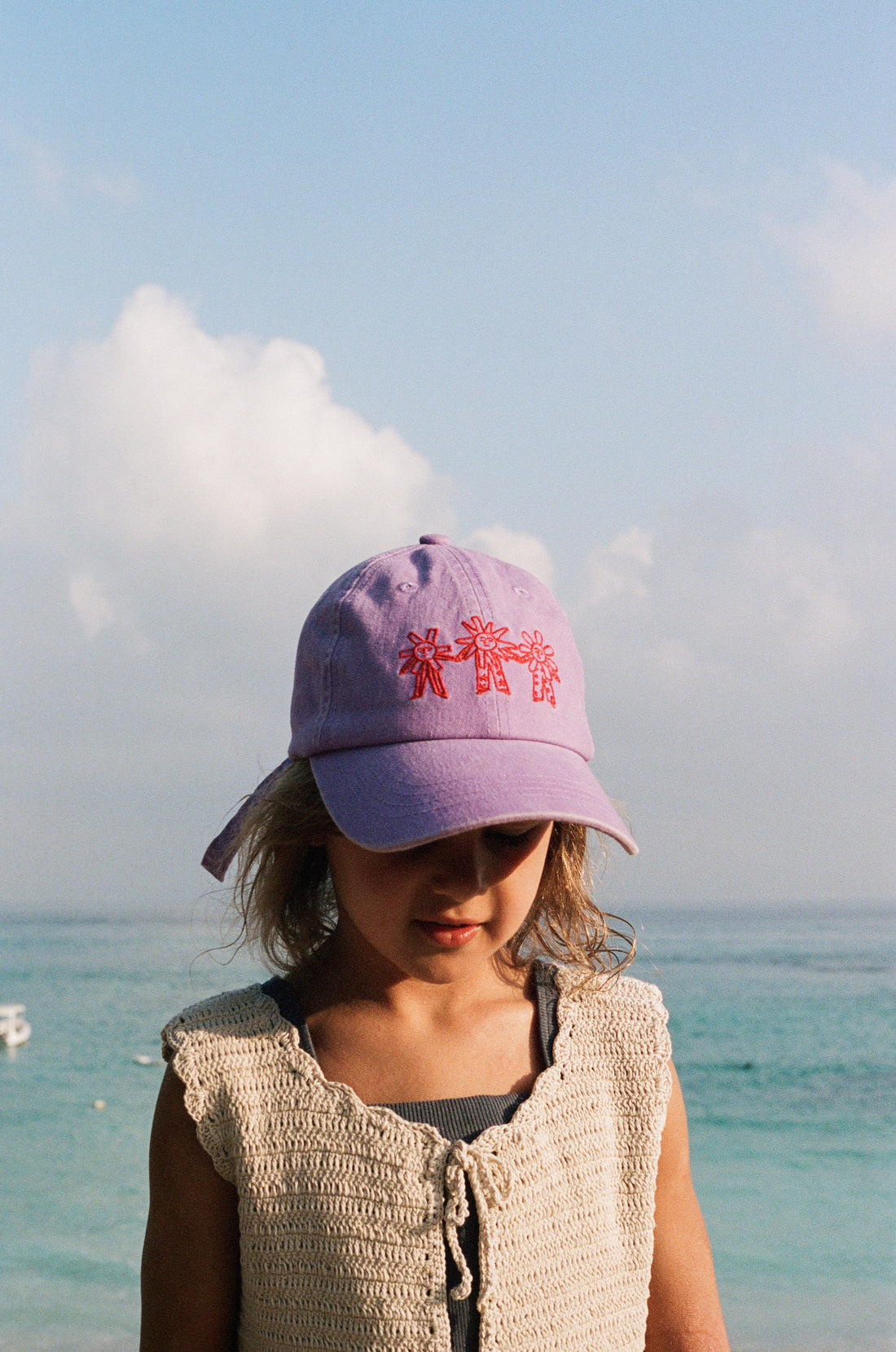 Dancing Flowers Cap | Grape