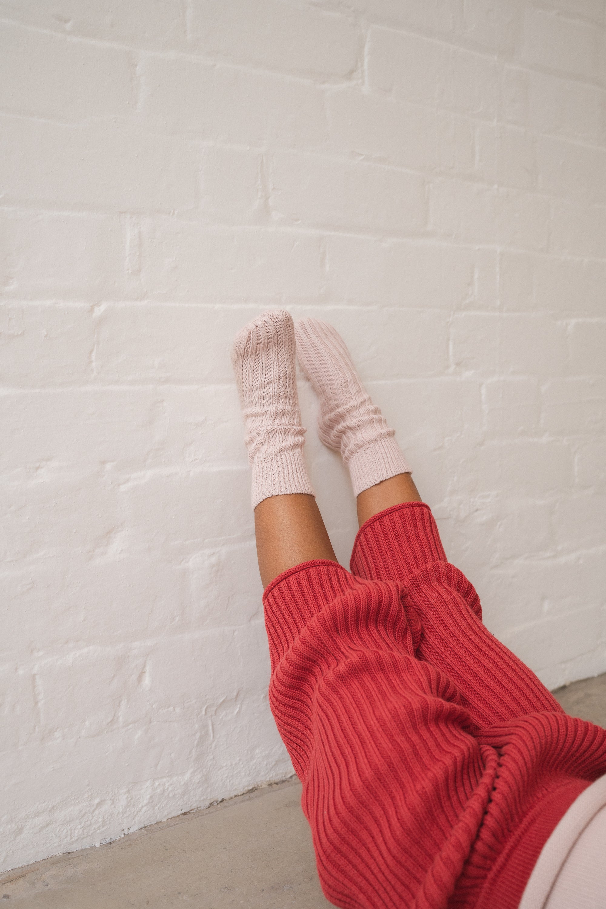 Knit Socks | Dusty Pink