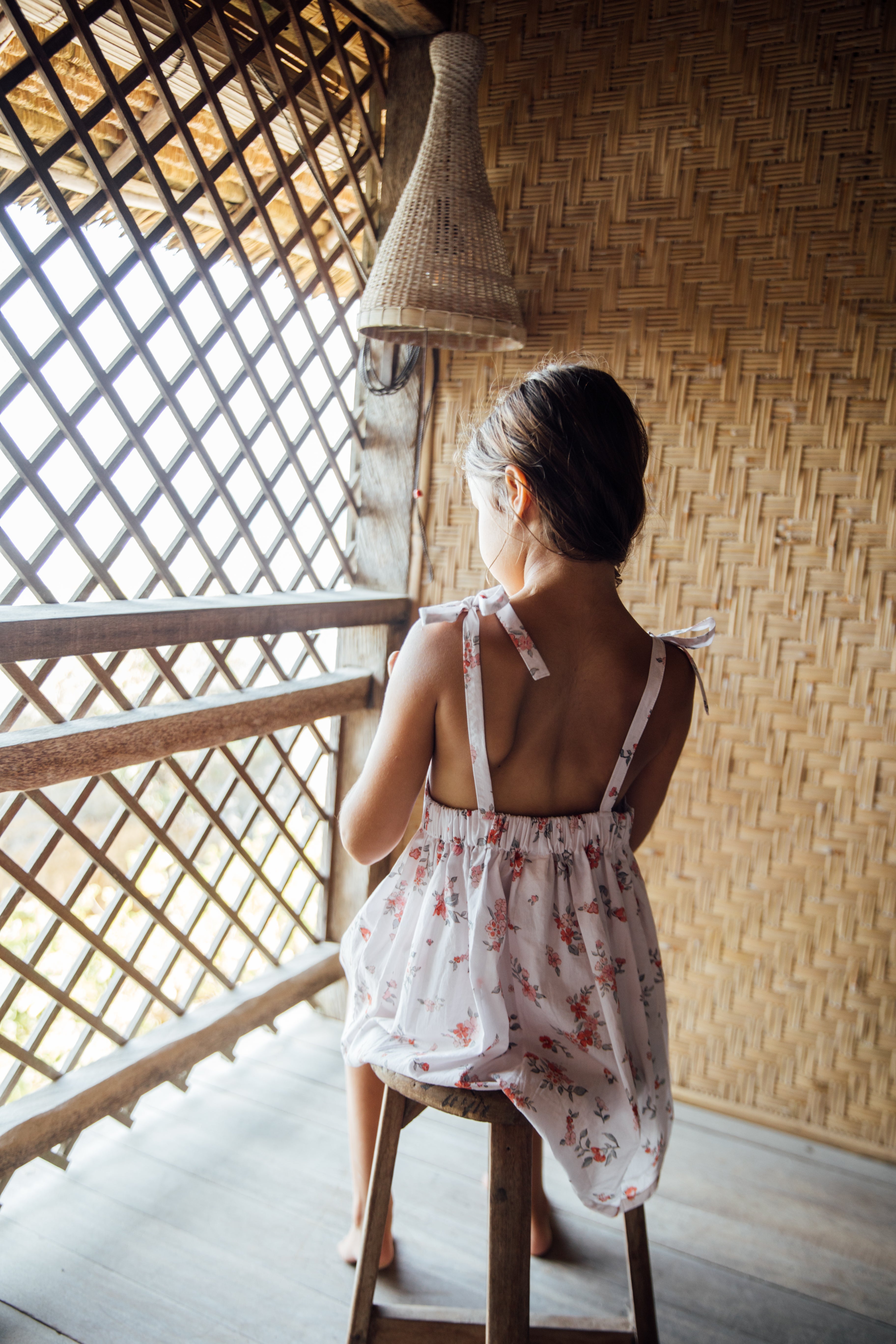 Luna Pinafore | Desert flower print