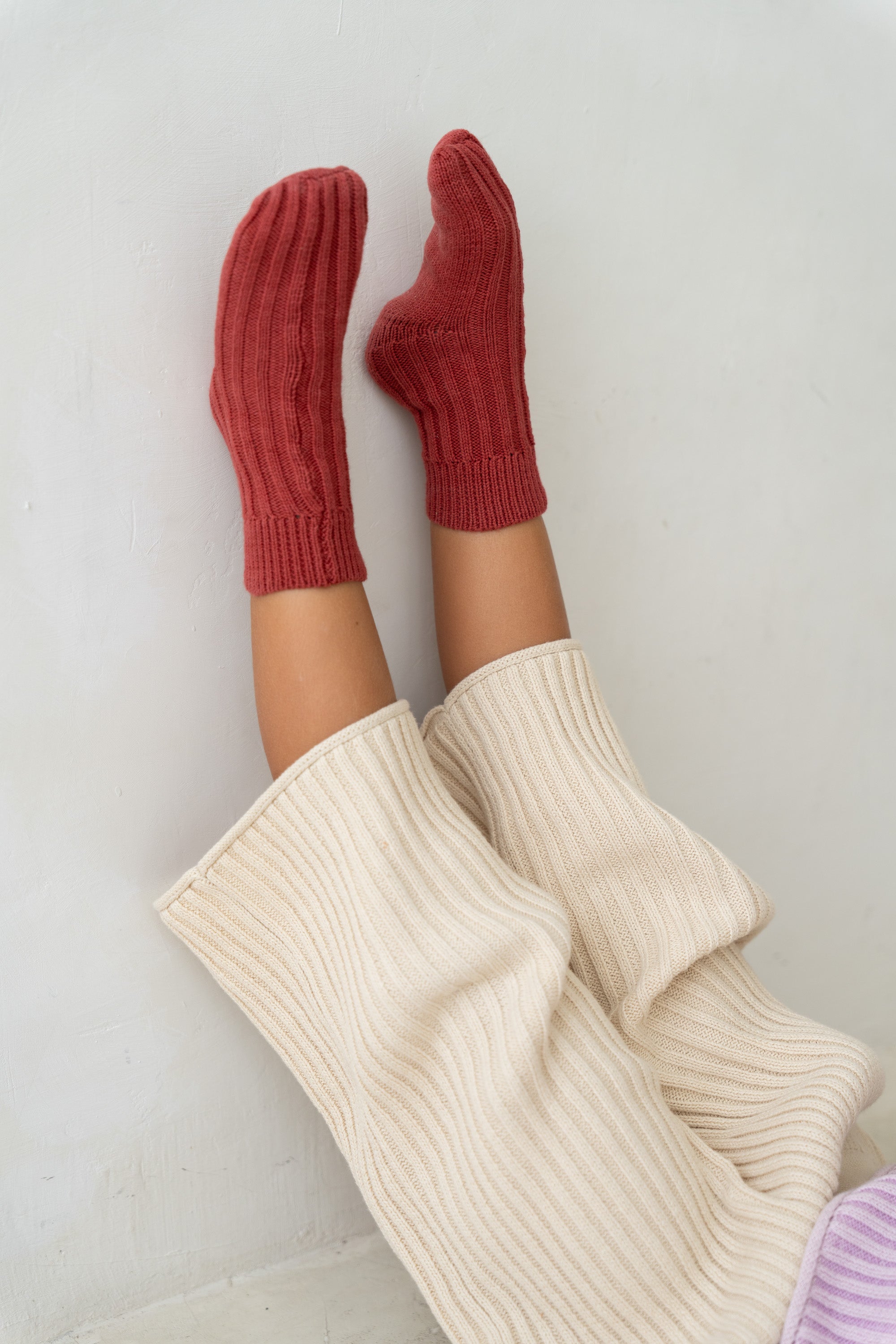 Knit Socks | Brick