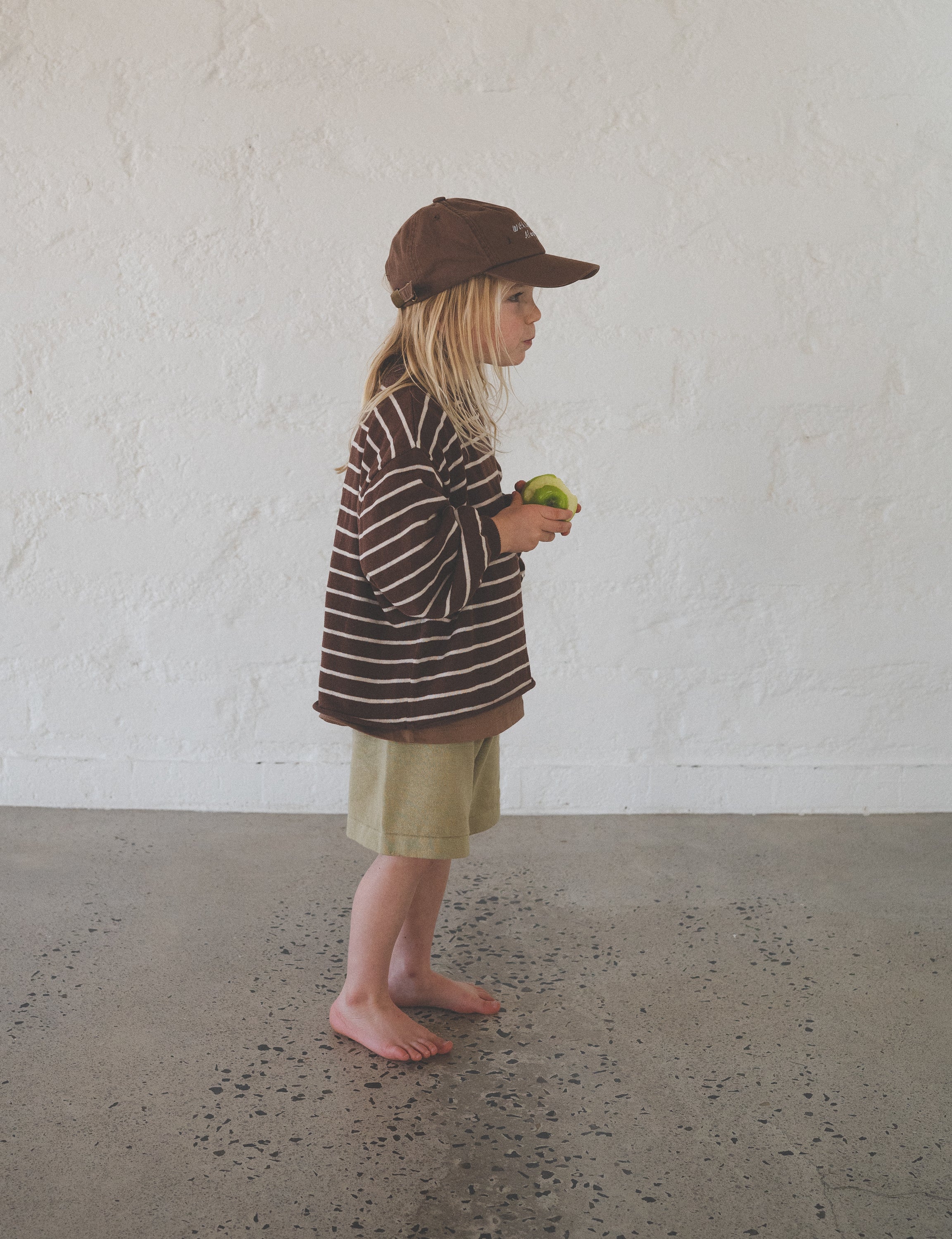 Lightweight Knit Pullover | Choc Stripe