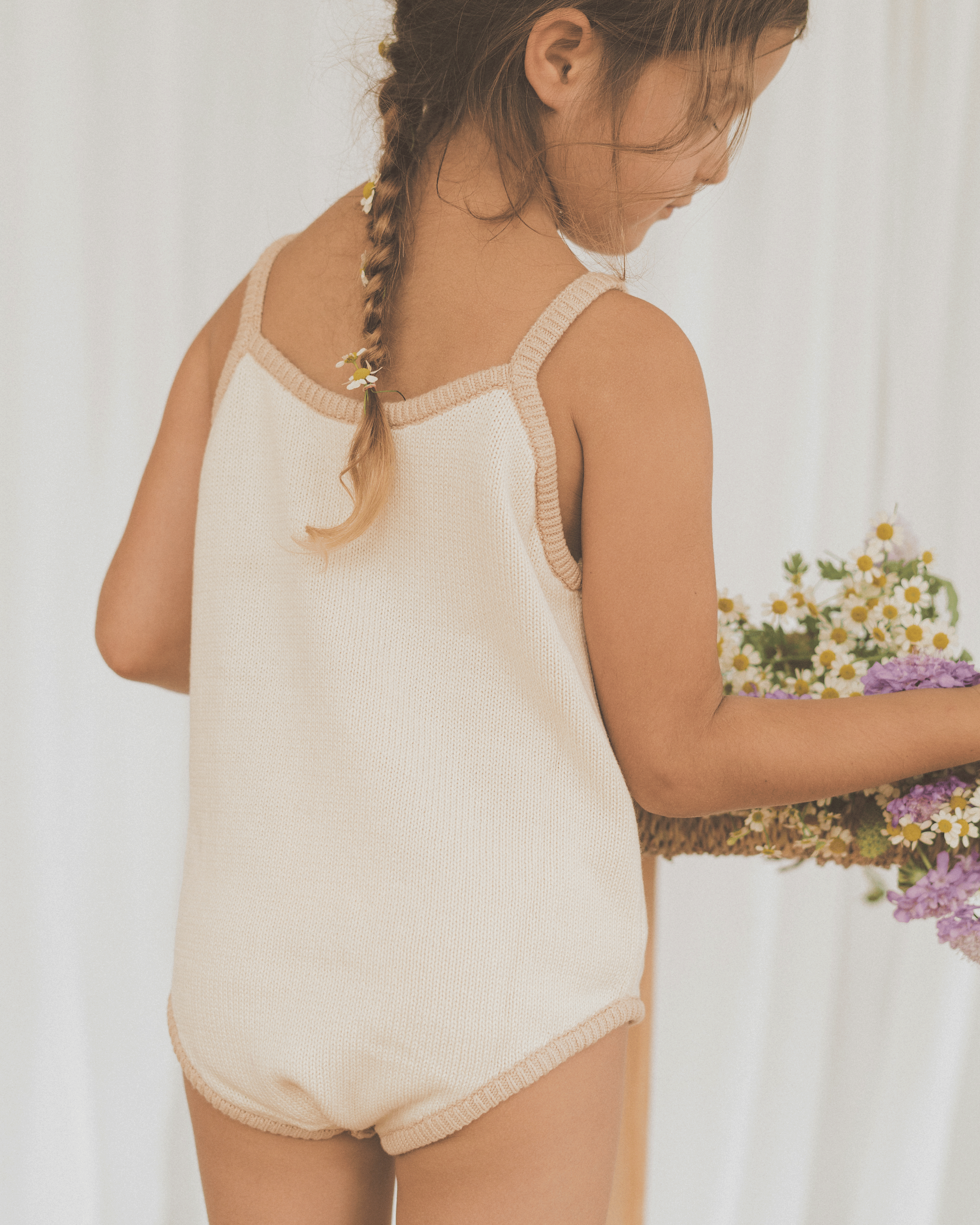 Scout Knit Onesie | Apricot