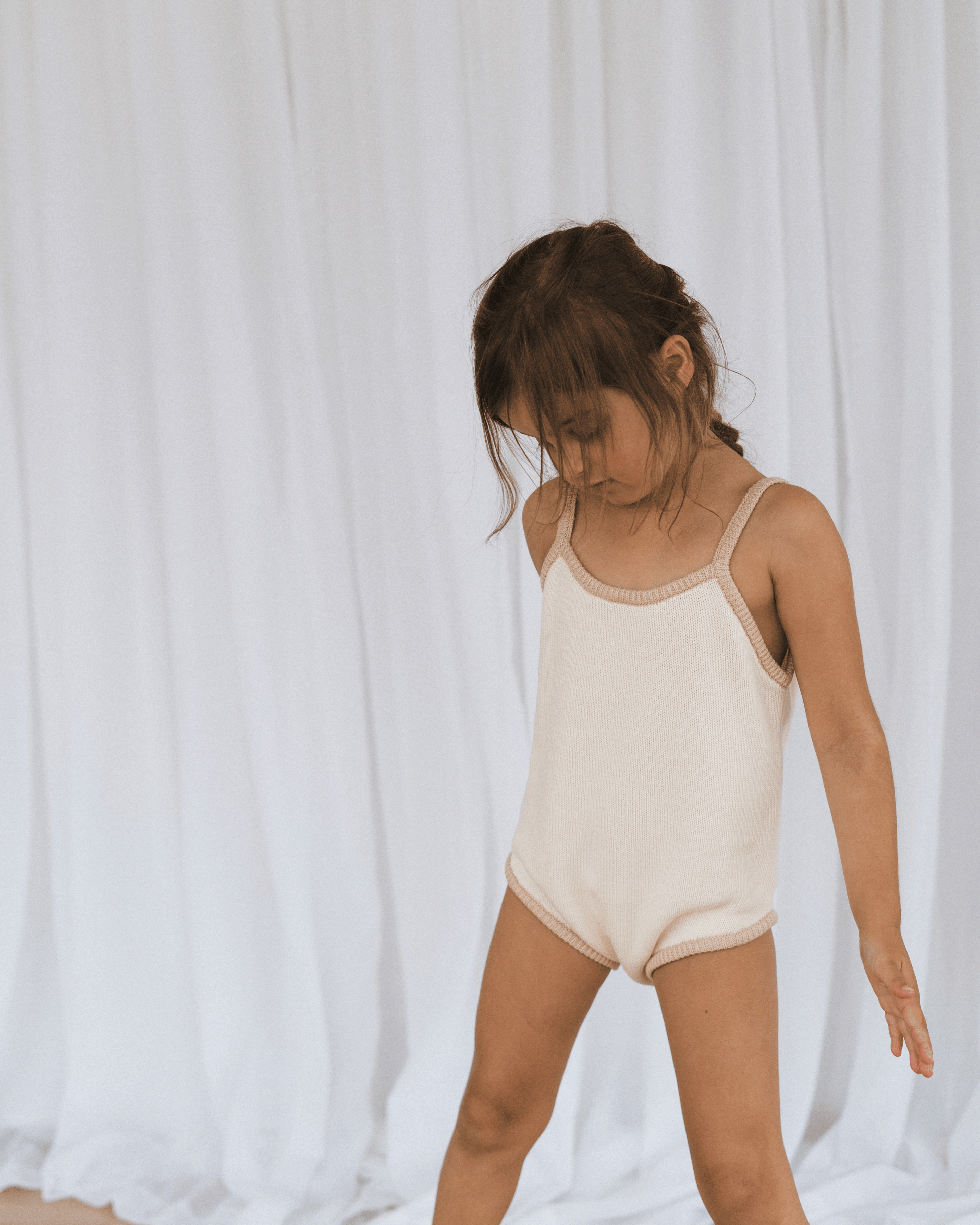 Scout Knit Onesie | Apricot