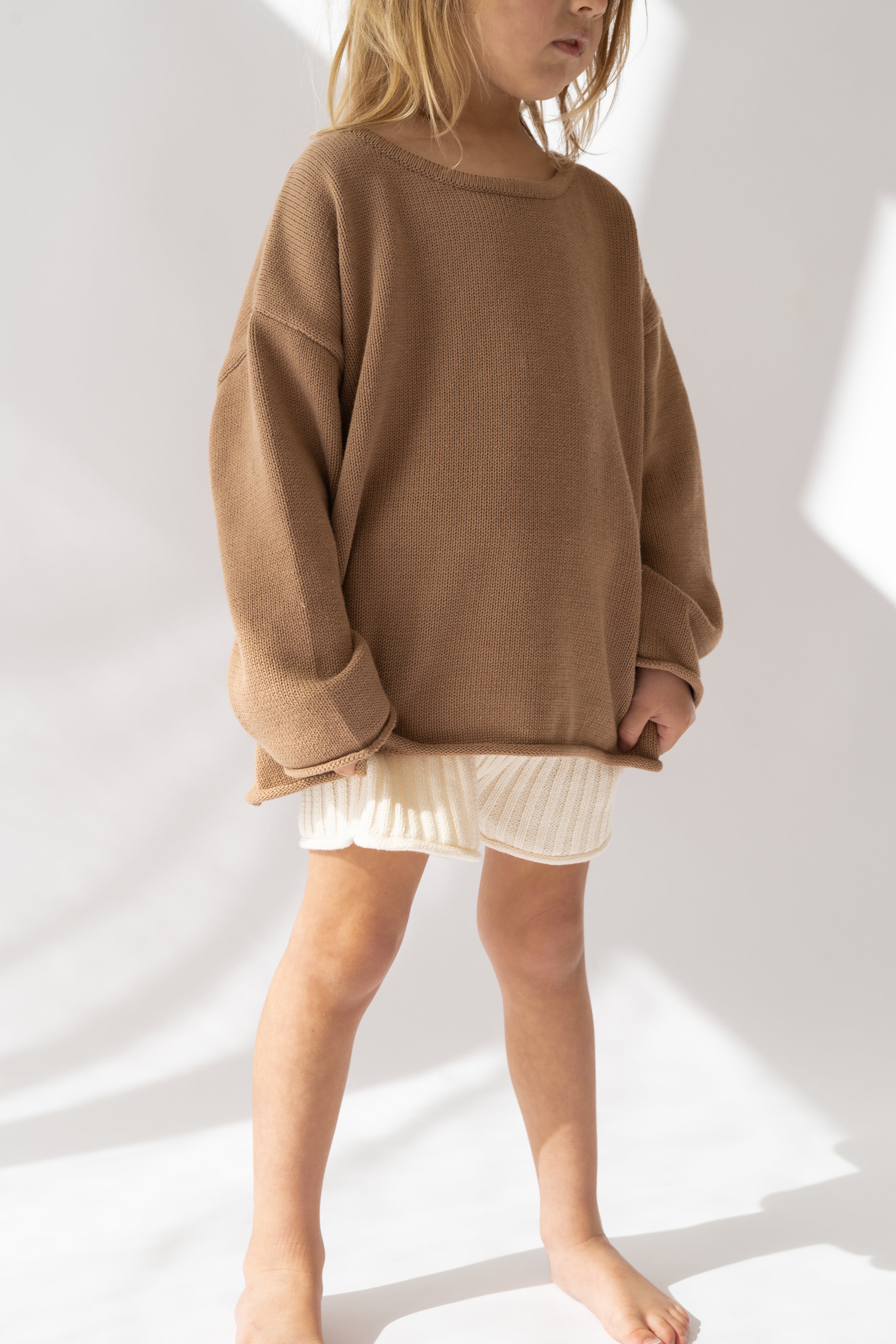 Essential Knit Unisex Jumper | Chocolate
