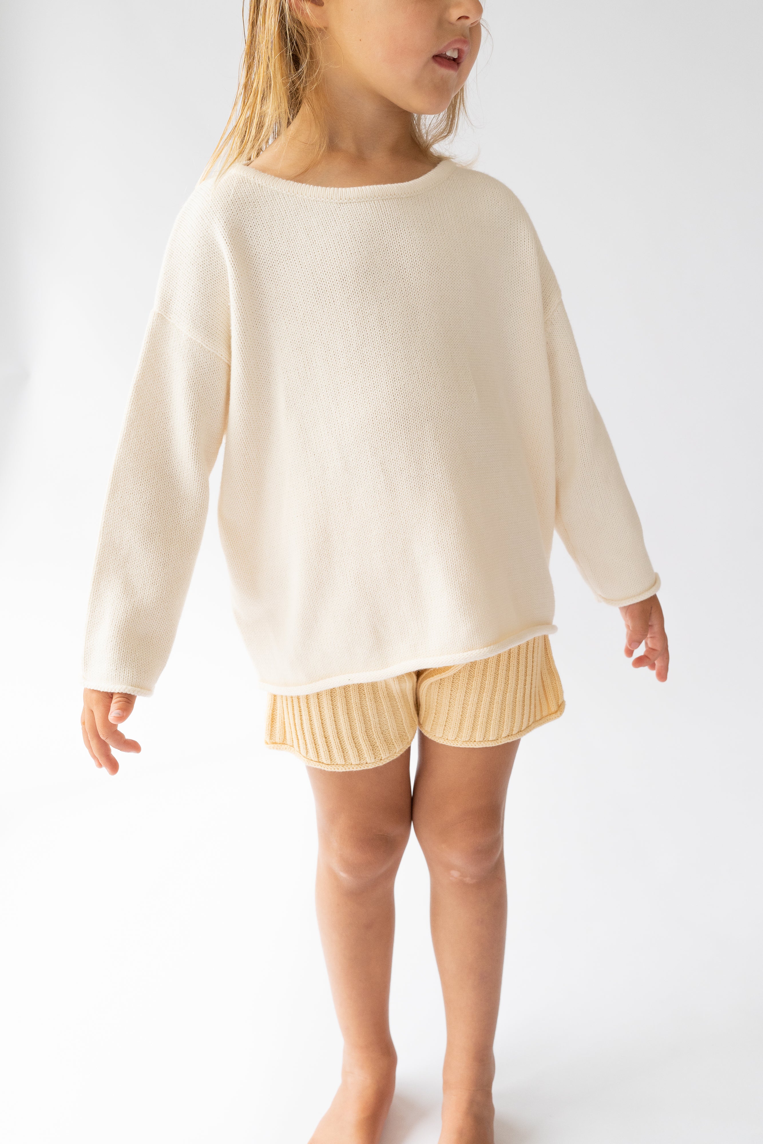 Essential Knit Unisex Jumper | Vanilla