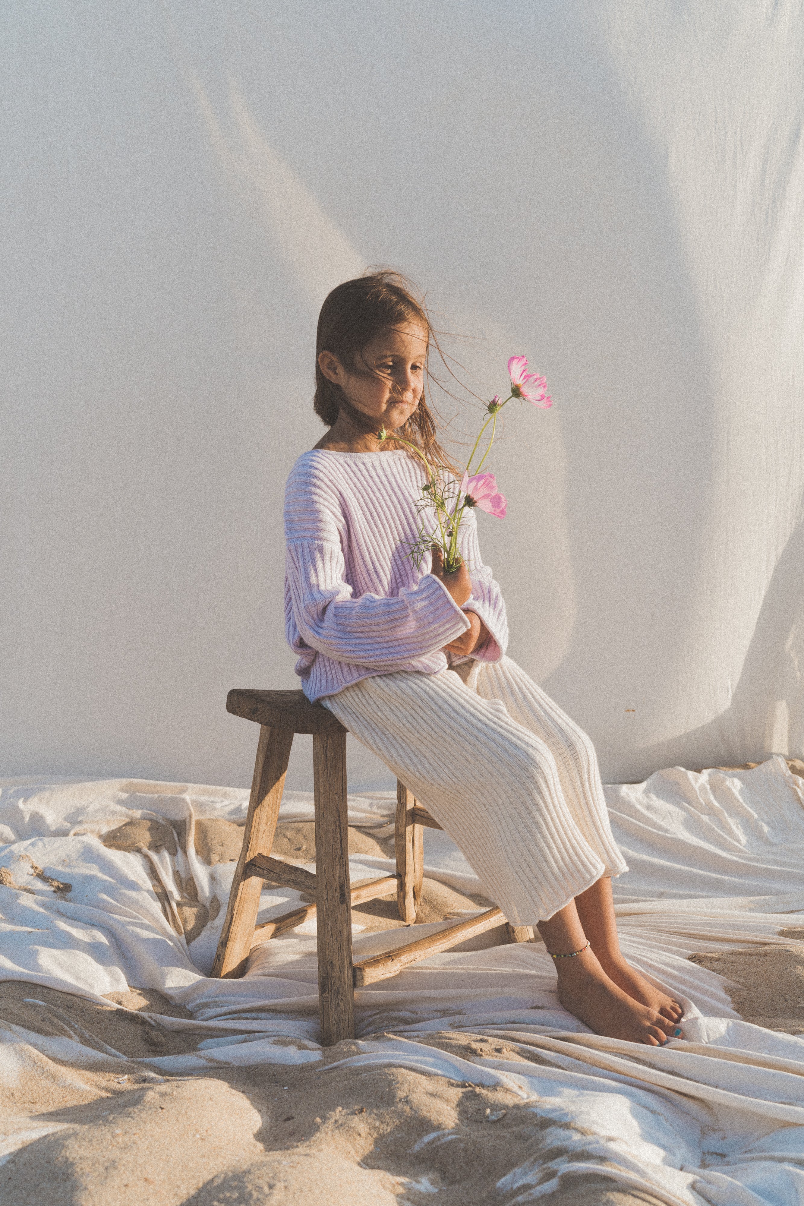 Essential Ribbed Knit Unisex Jumper | Lilac