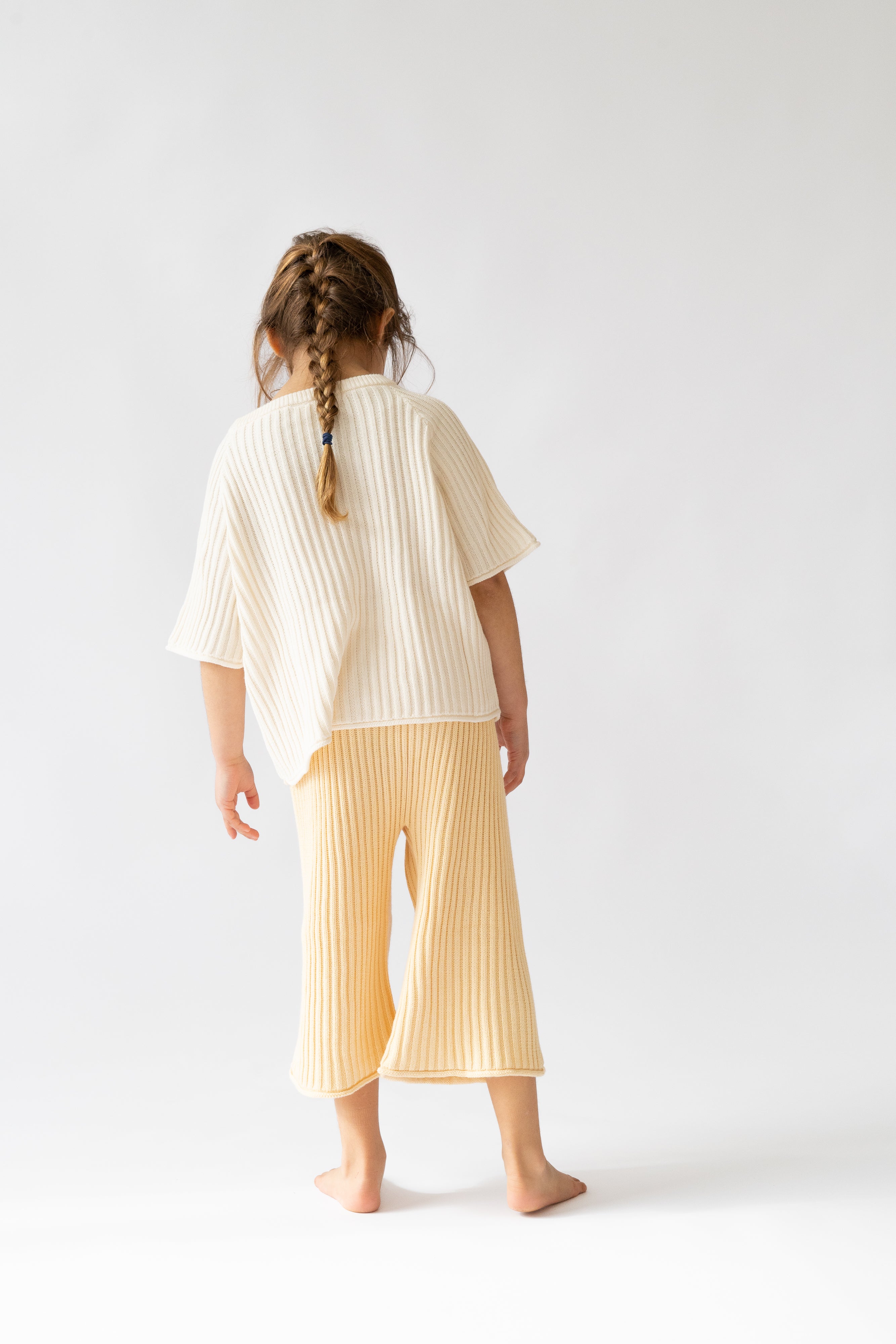 Essential Ribbed 3/4 Knit Unisex Pants | Butter