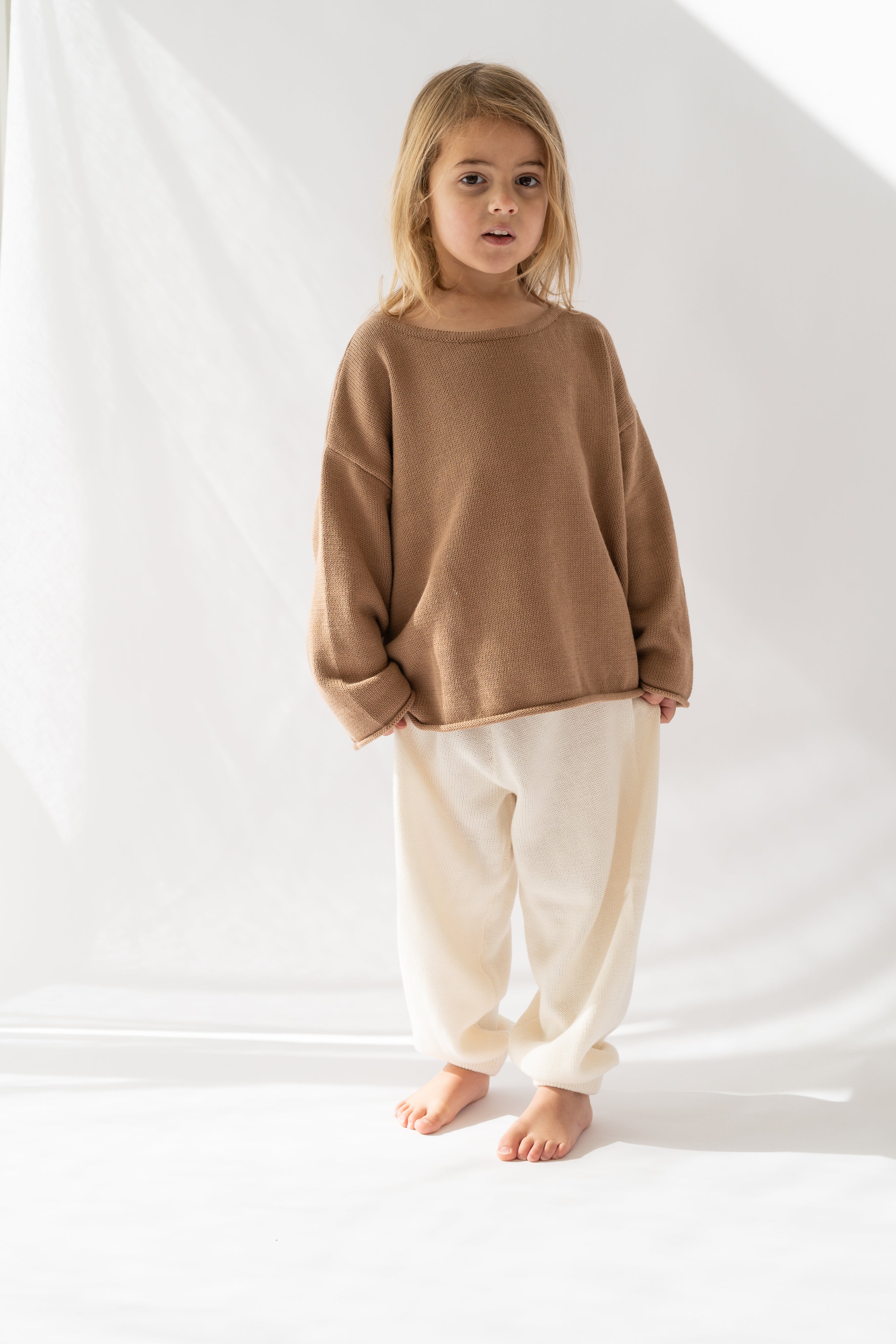 Essential Knit Unisex Pants | Vanilla