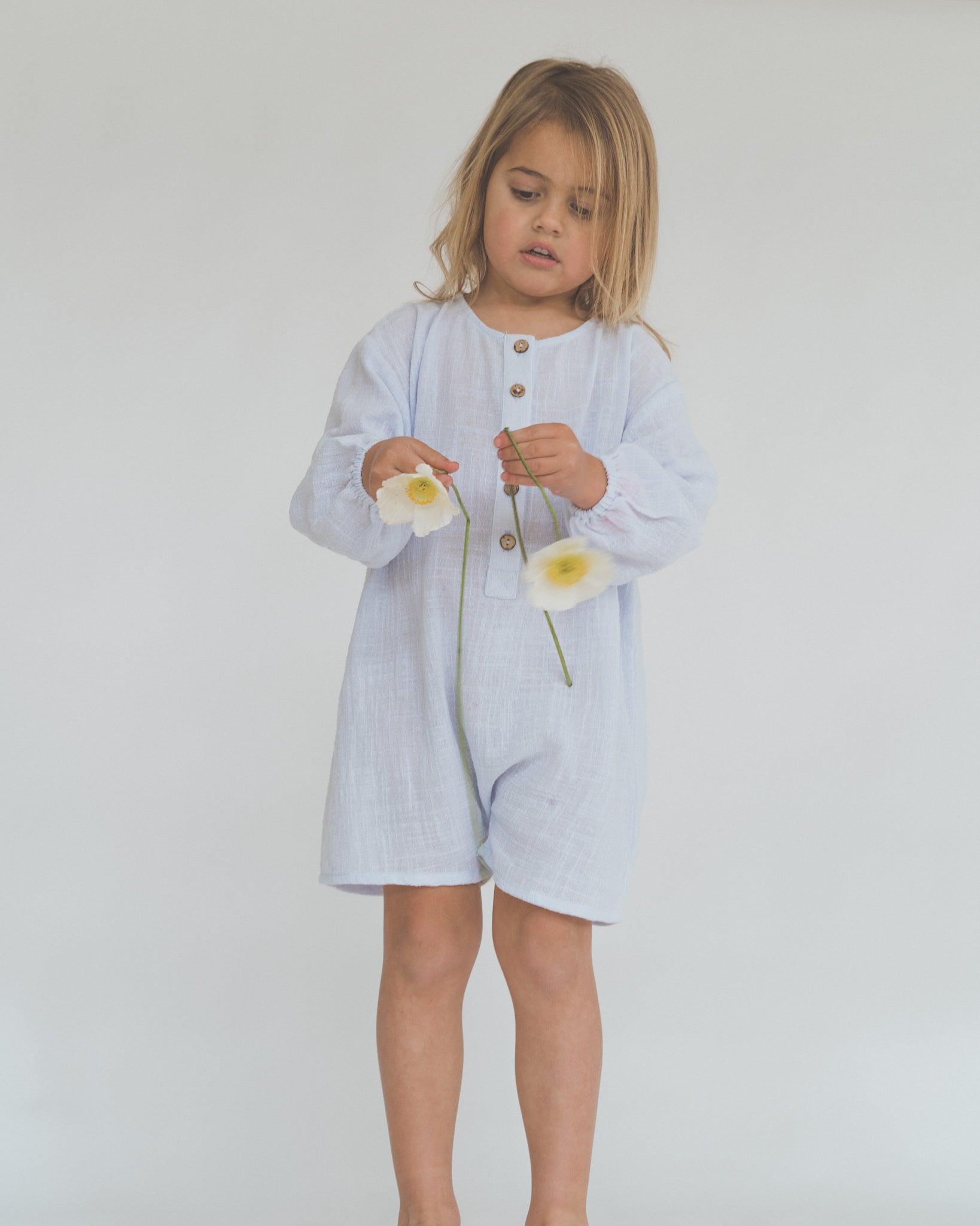 Husk Romper | Powder Blue