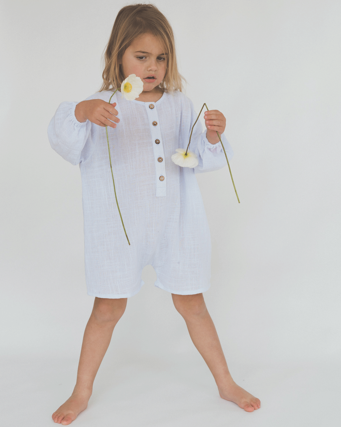 Husk Romper | Powder Blue