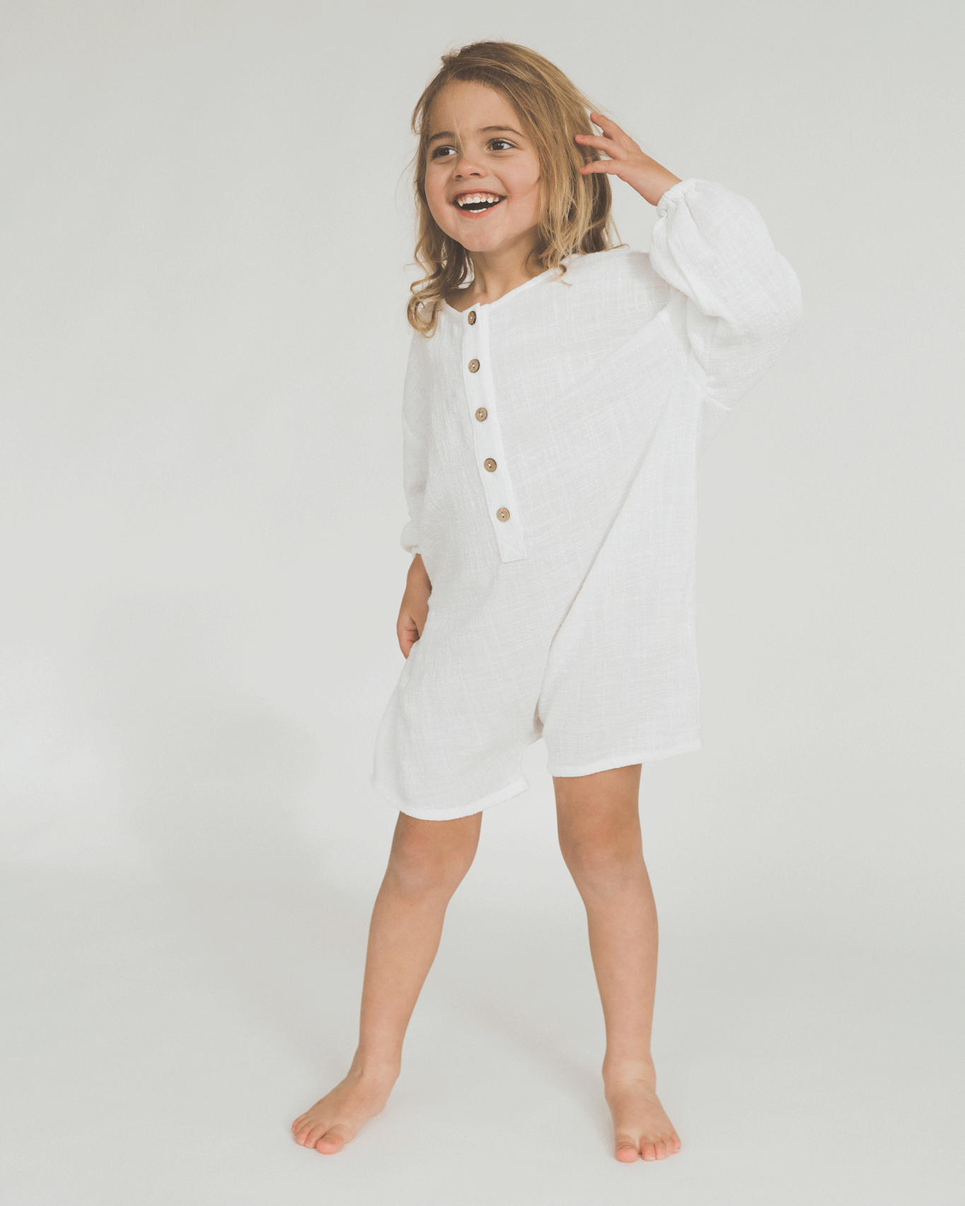 Husk Romper | White