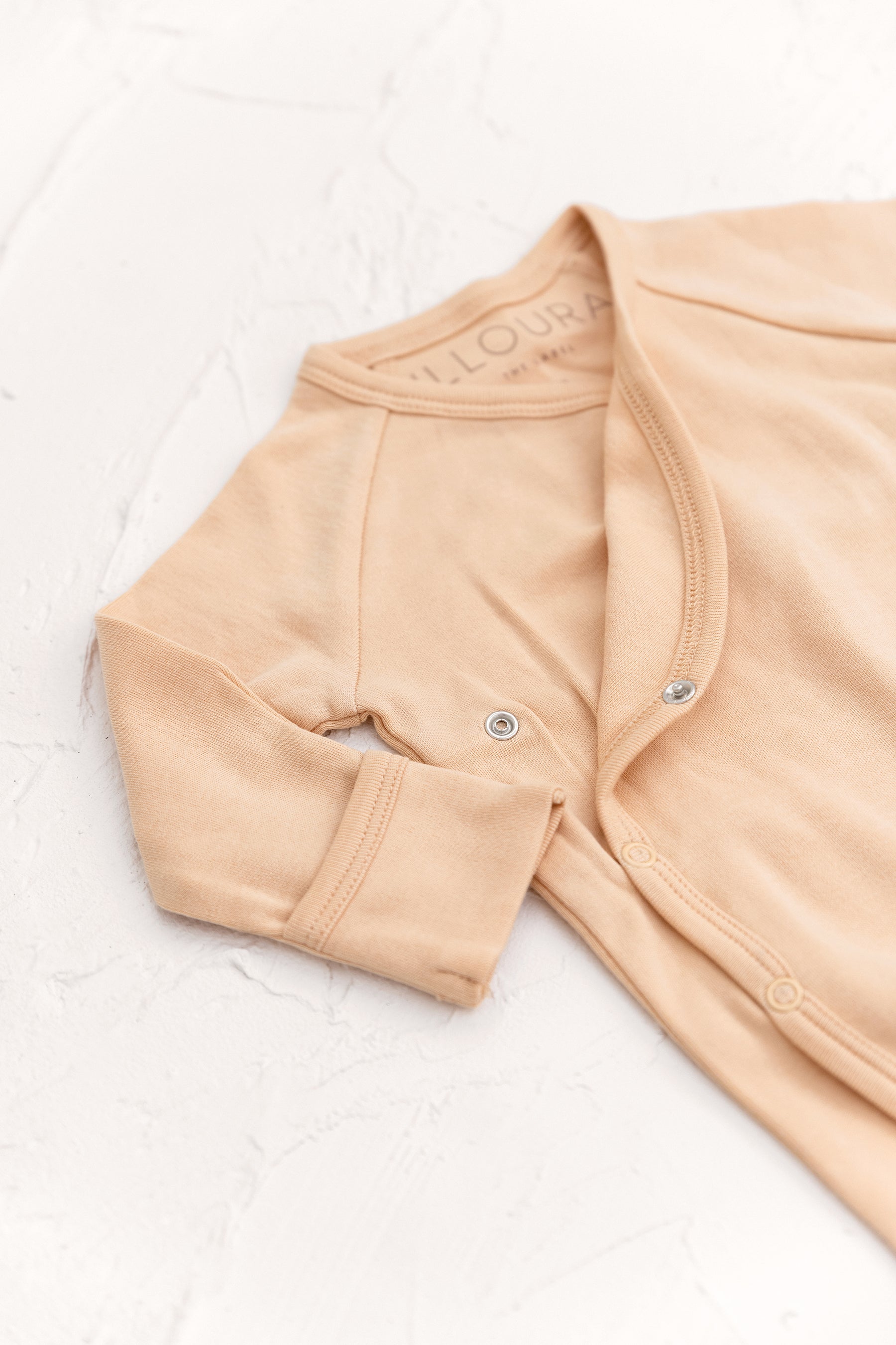 Footed Romper | Peach