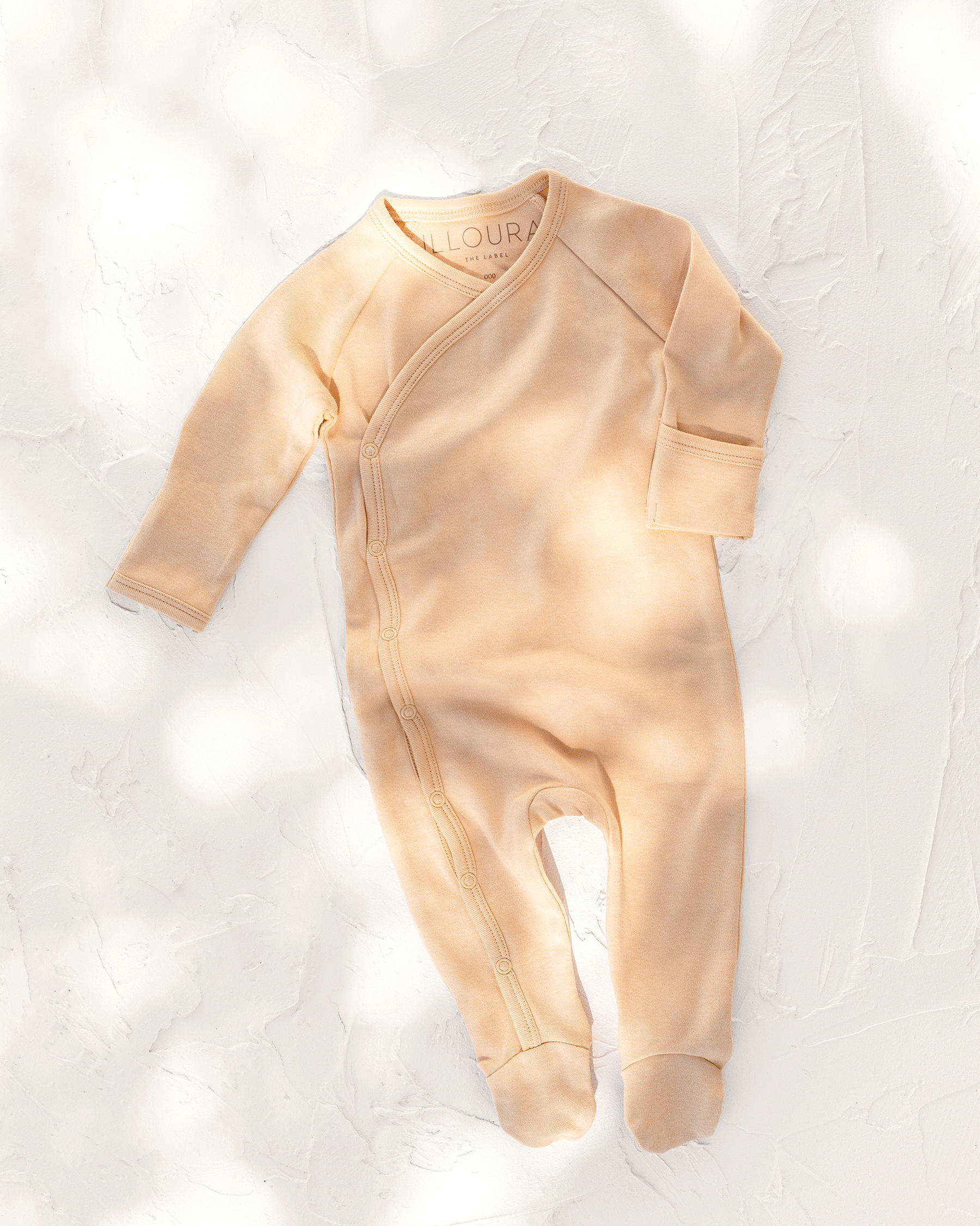 Footed Romper | Peach