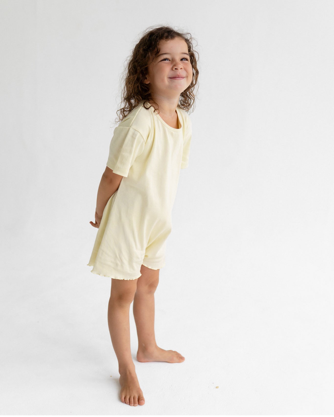 Myla Ribbed romper coconut