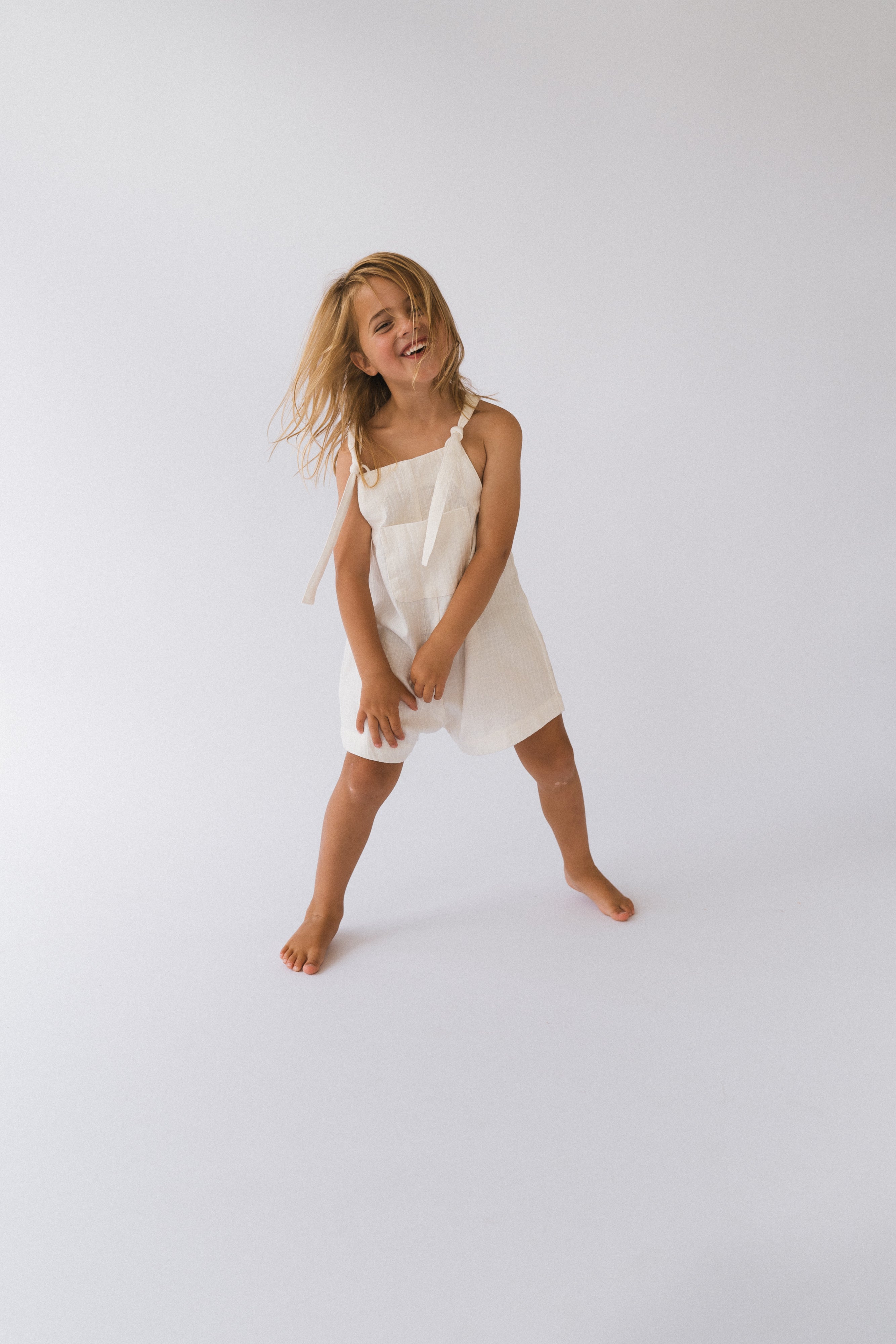 Unisex Short Marlow Overalls or Dungarees| White
