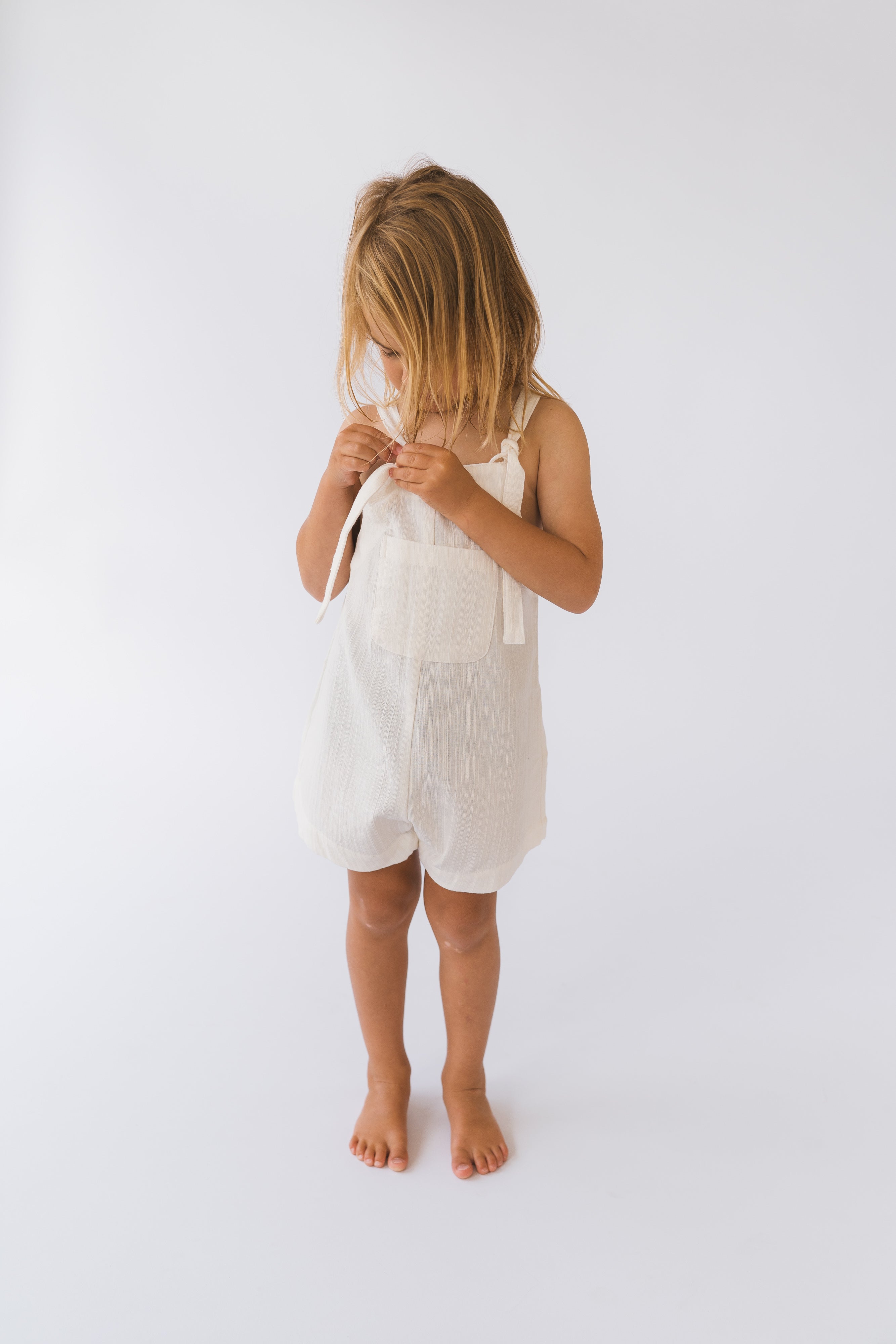 Unisex Short Marlow Overalls or Dungarees| White