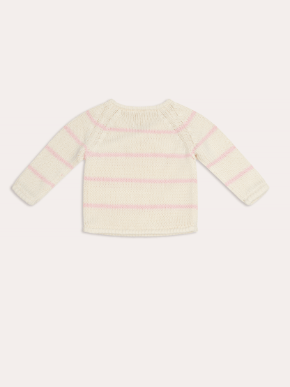 Poet baby knit Jumper | Pink Stripe