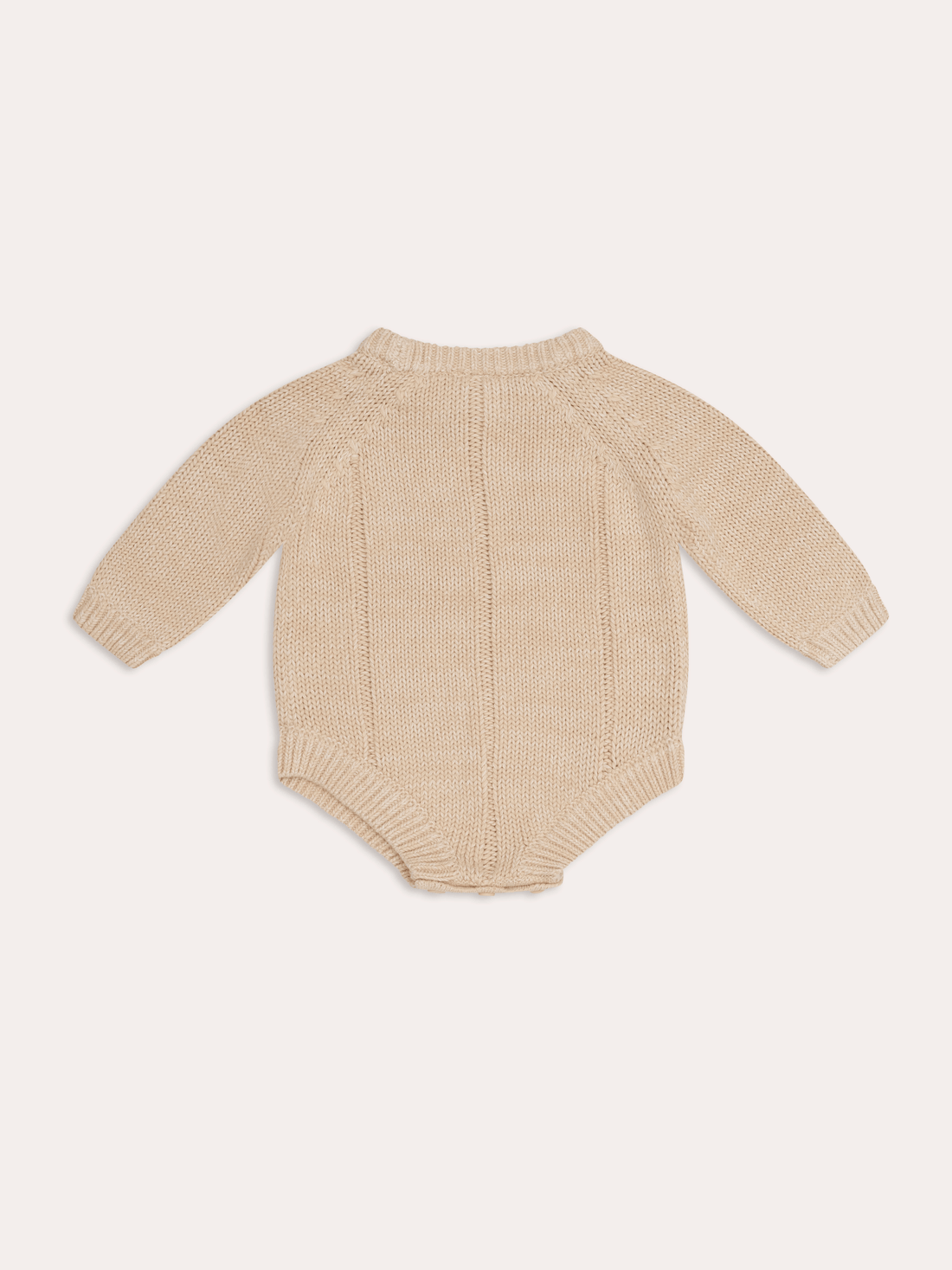 Unisex Tallow Baby Knit Romper | Sand