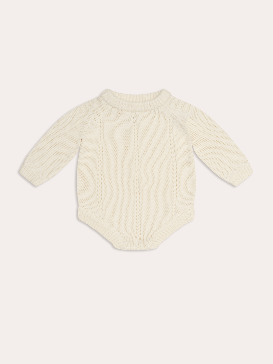 Unisex Tallow Baby Knit Romper | Vanilla