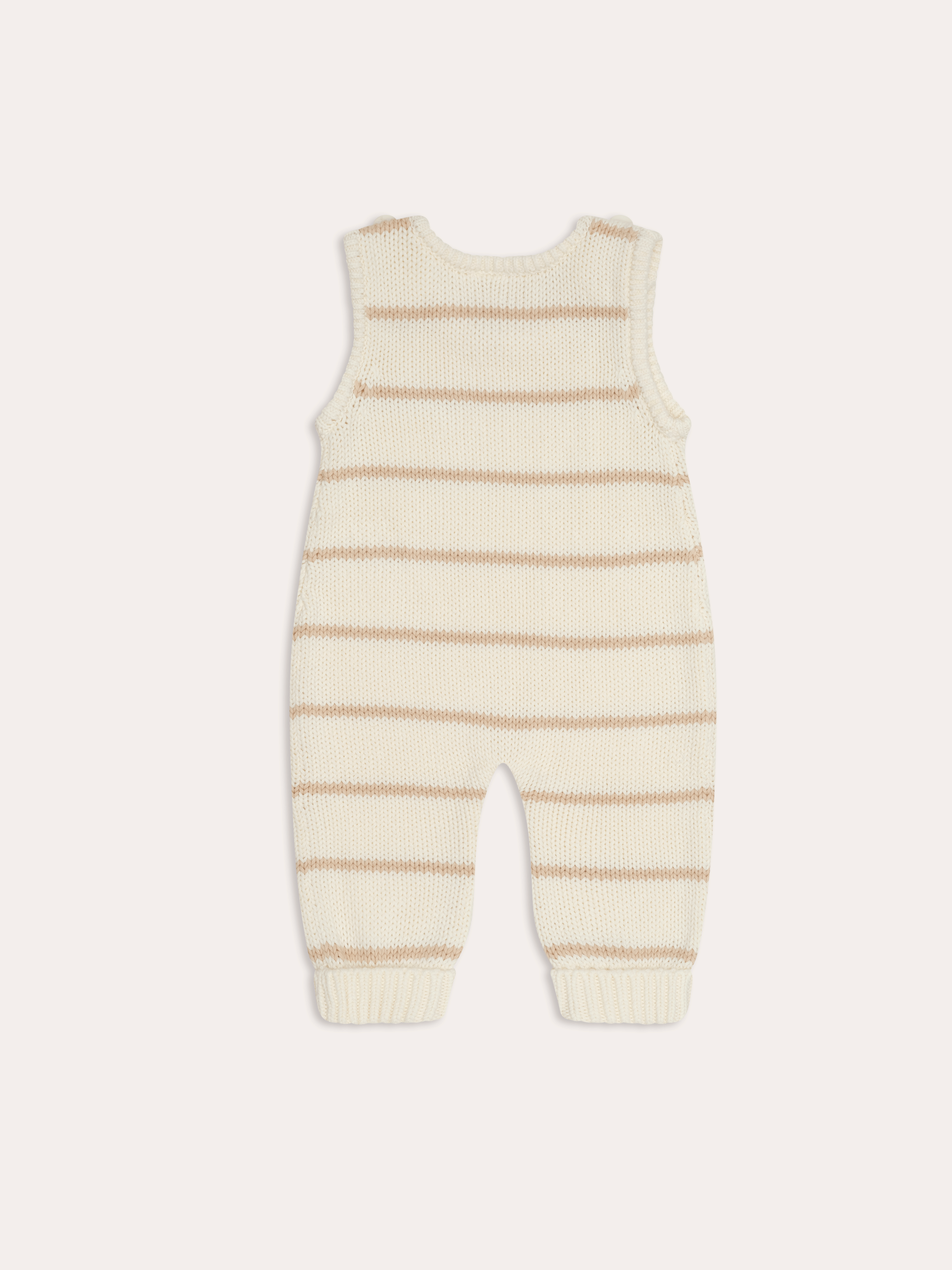 Tully baby Singlet Knit Onesie | Sand Stripe