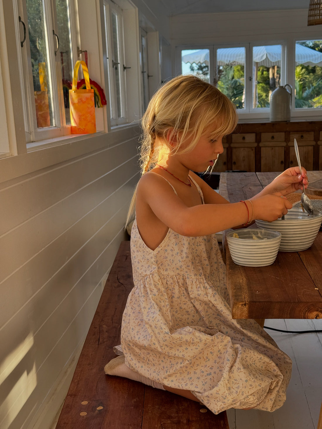 Darcy Dress | Indigo Bloom Print