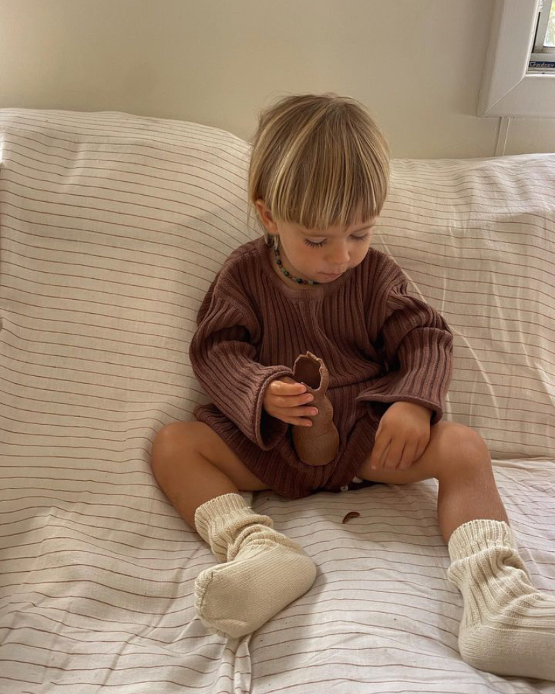 Essential Knit Romper | Cocoa