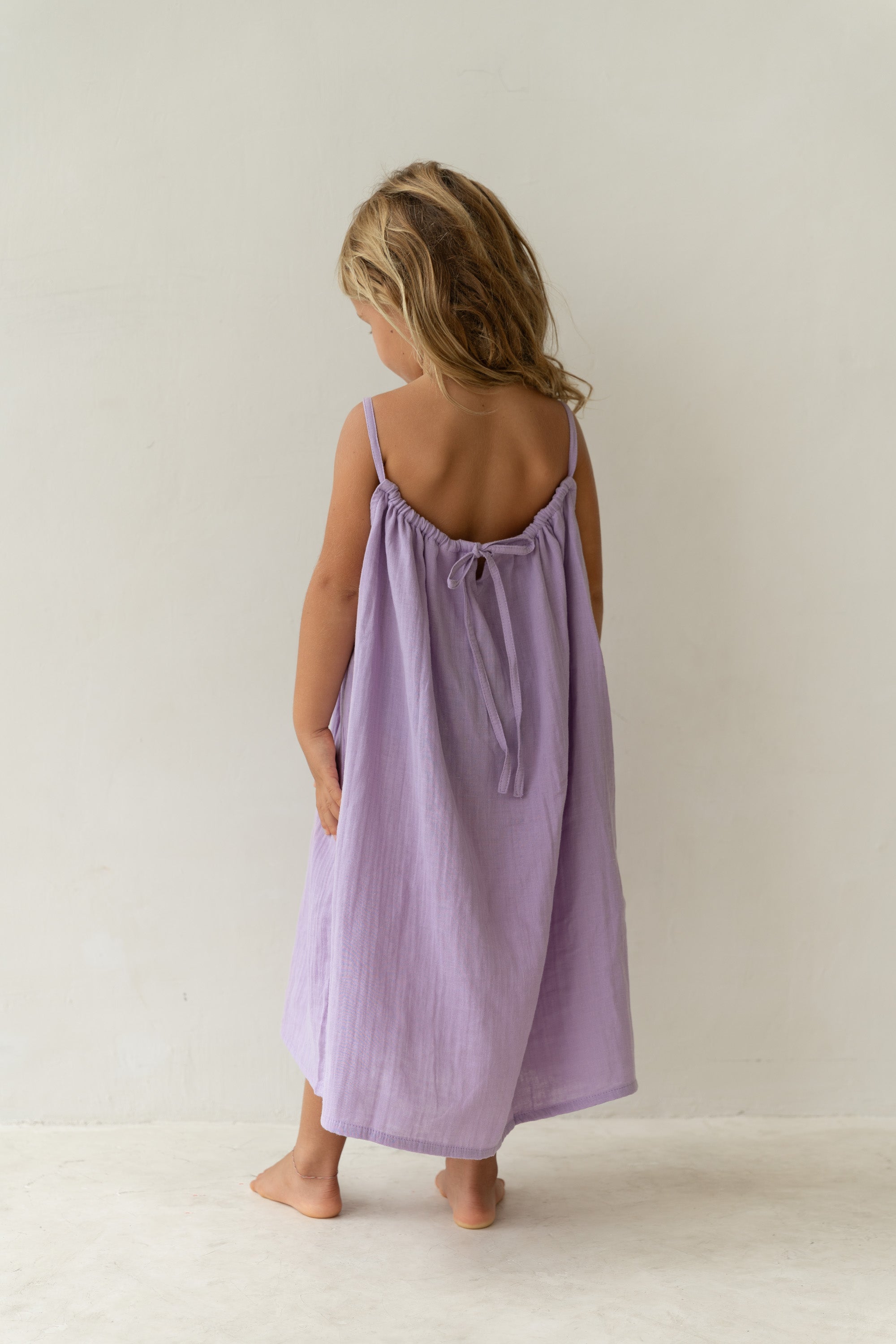 girls long dress 100% cotton