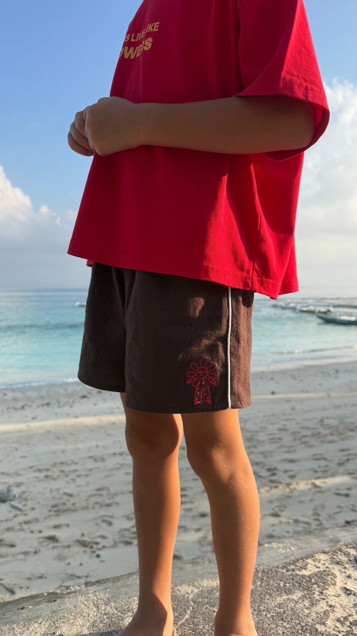 Dancing Flower Shorts | Cocoa