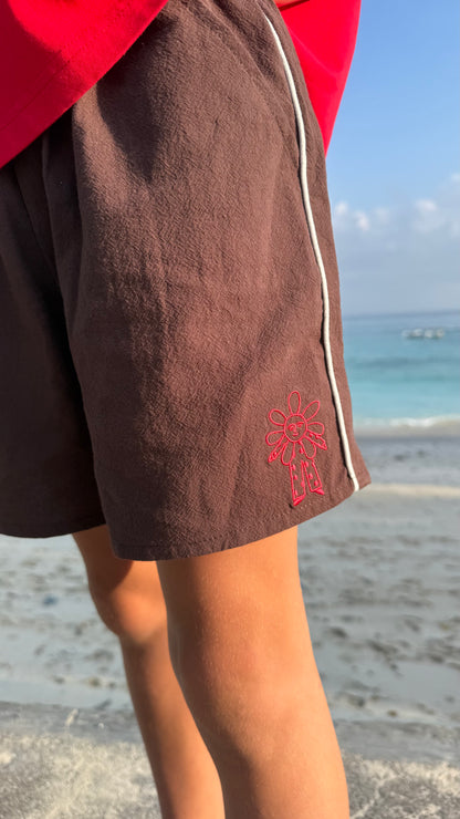 Dancing Flower Shorts | Cocoa