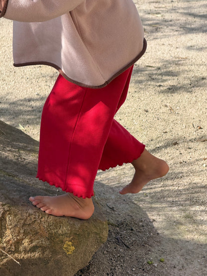 Rib Pants | Red