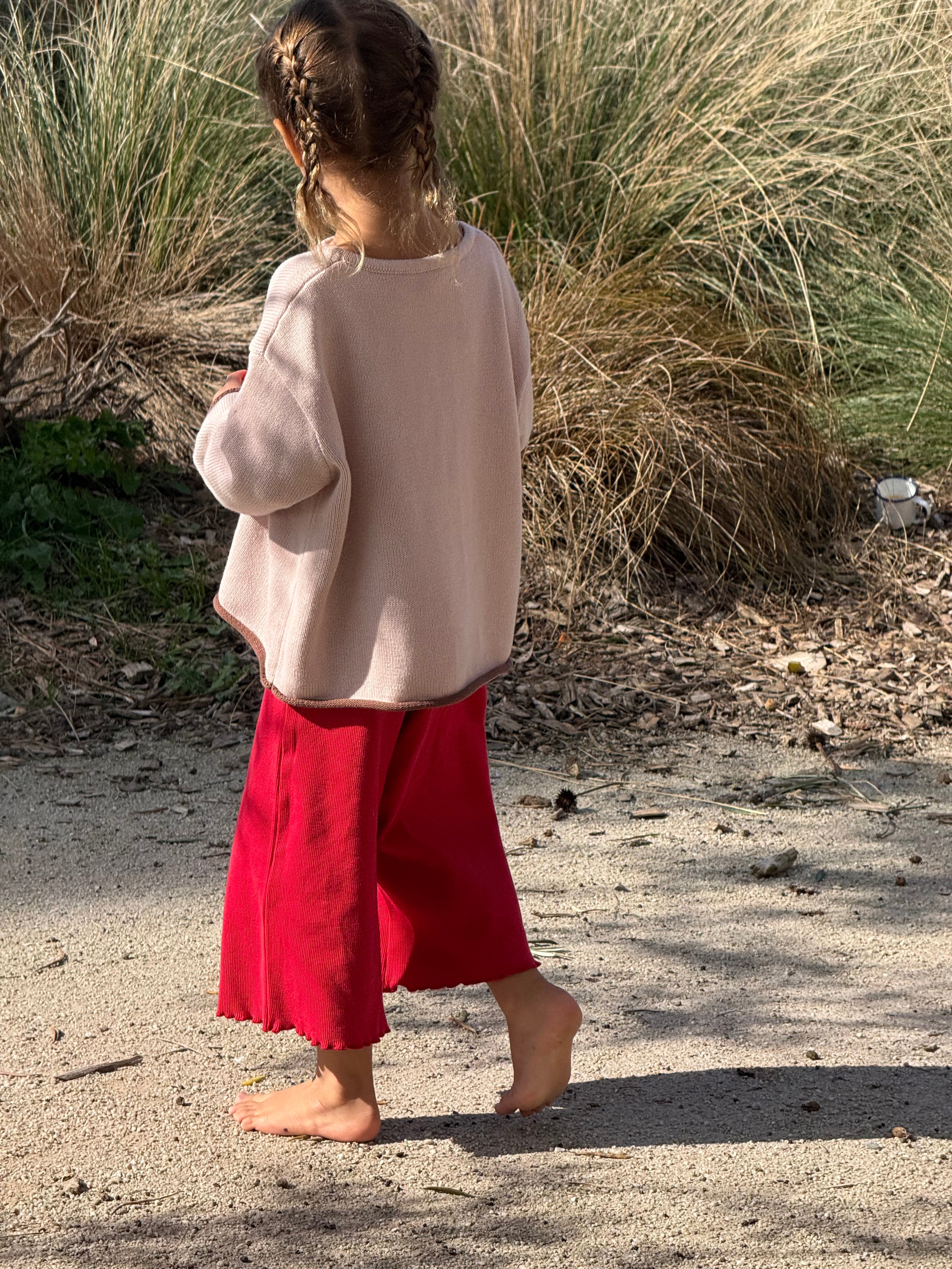 Rib Pants | Red