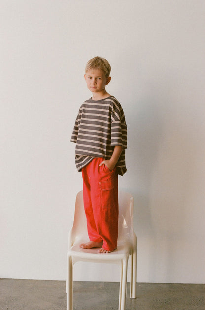Twill Pants | Red