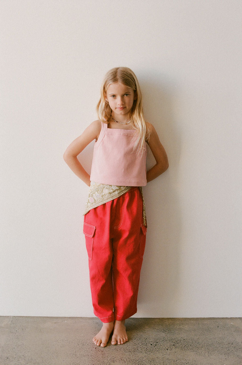 Twill Pants | Red