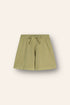 cotton linen knitted shorts with elasticated waist and tie