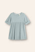 girls cotton gauze t-shirt dress in powder blue