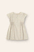 floral print mini dress for girls with flutter sleeves and shirring