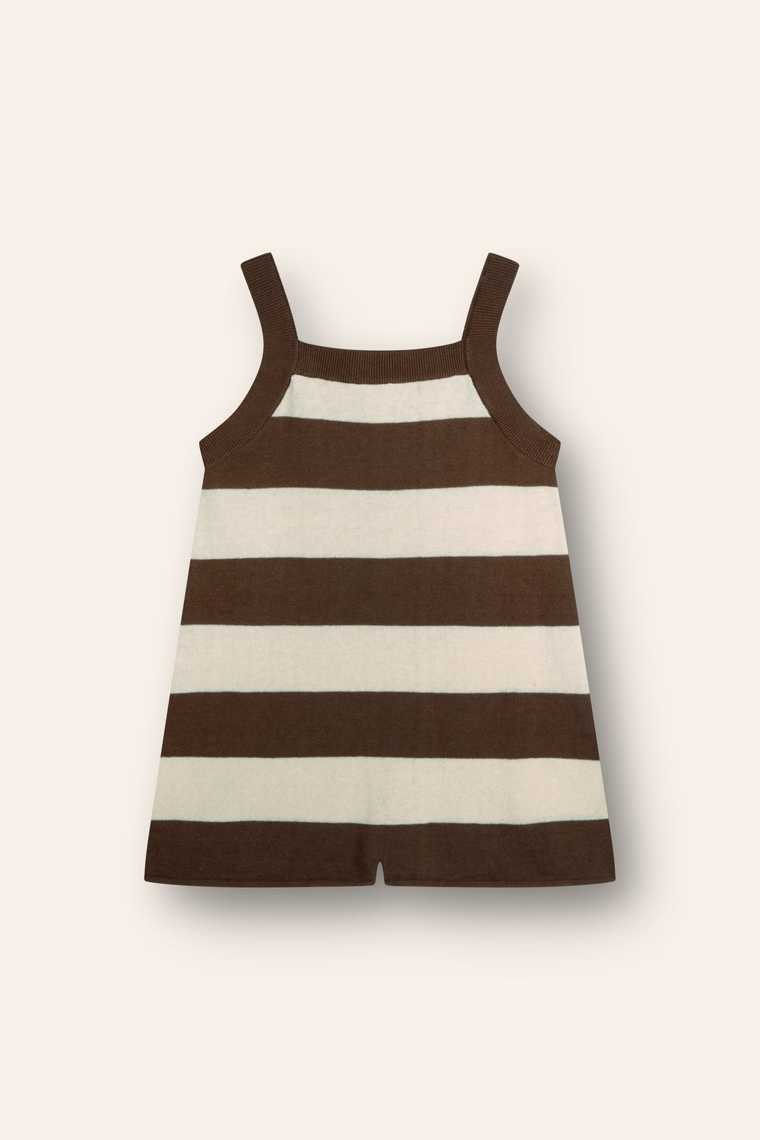 girls knitted linen cotton blend romper