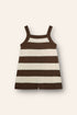 girls knitted linen cotton blend romper