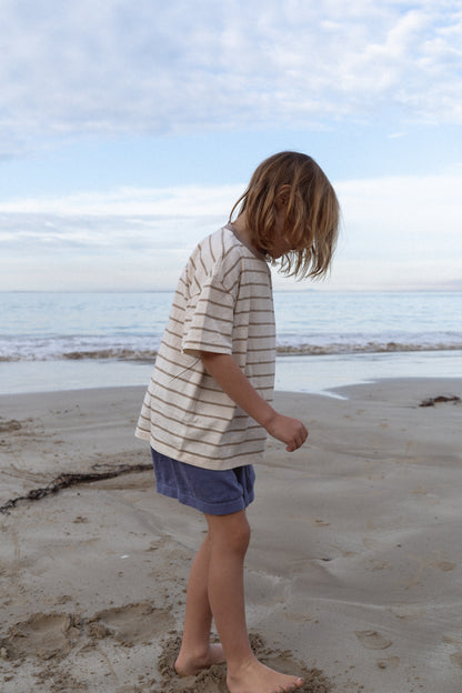 Basic Tee | Mushroom Stripe